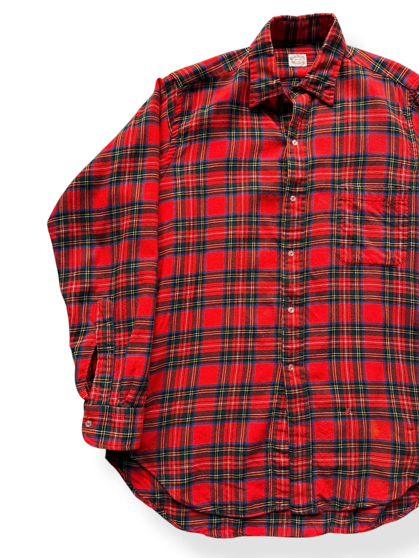 Front Right of Vintage Brooks Brothers Wool Blend Flannel SZ XL