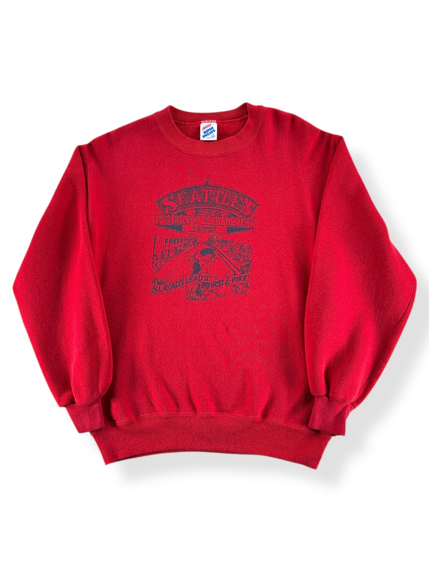 Front of Vintage '78 Pike Place Crewneck SZ M