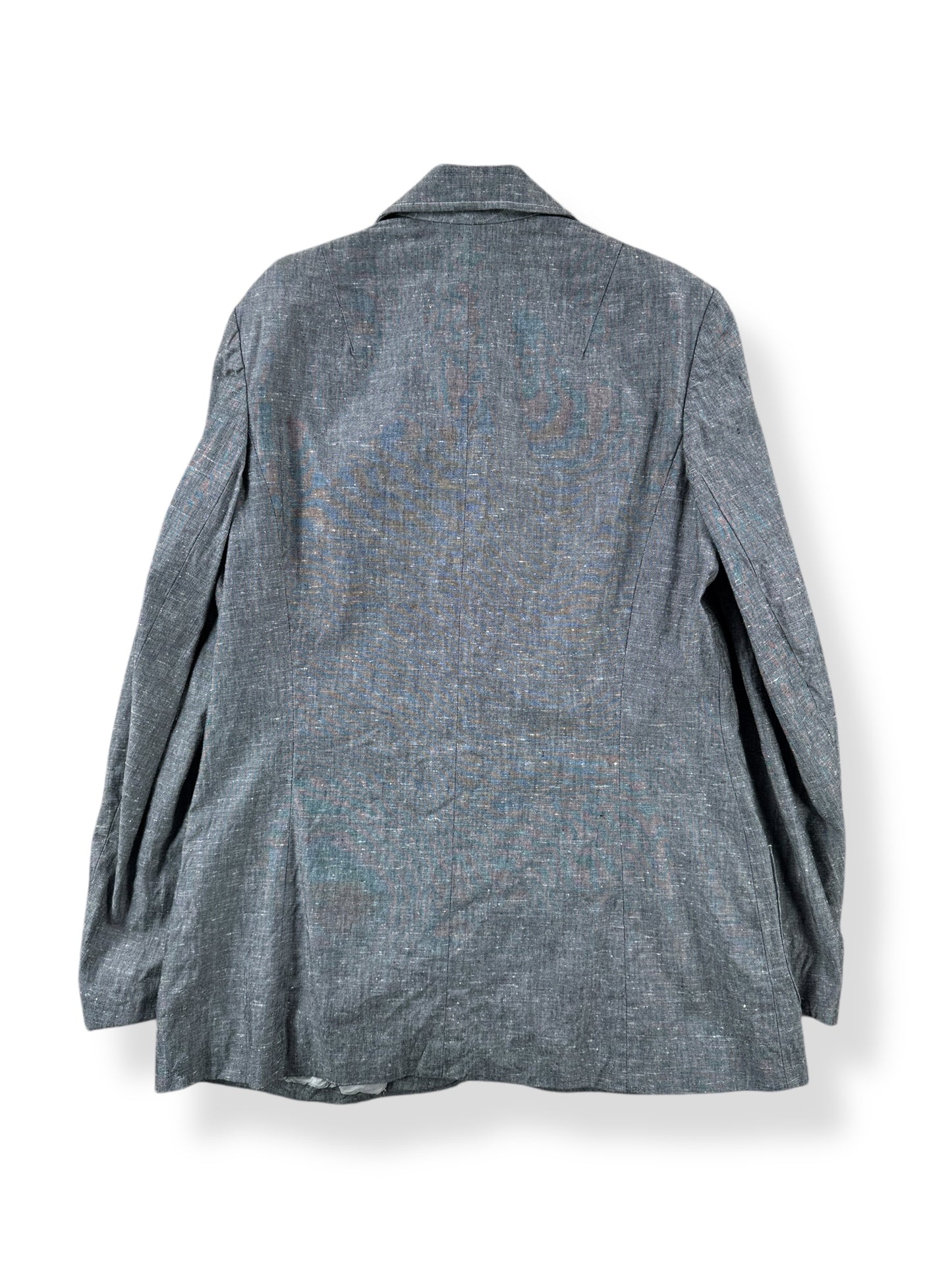 Back of Vintage 60s Silk Blend Blazer SZ S