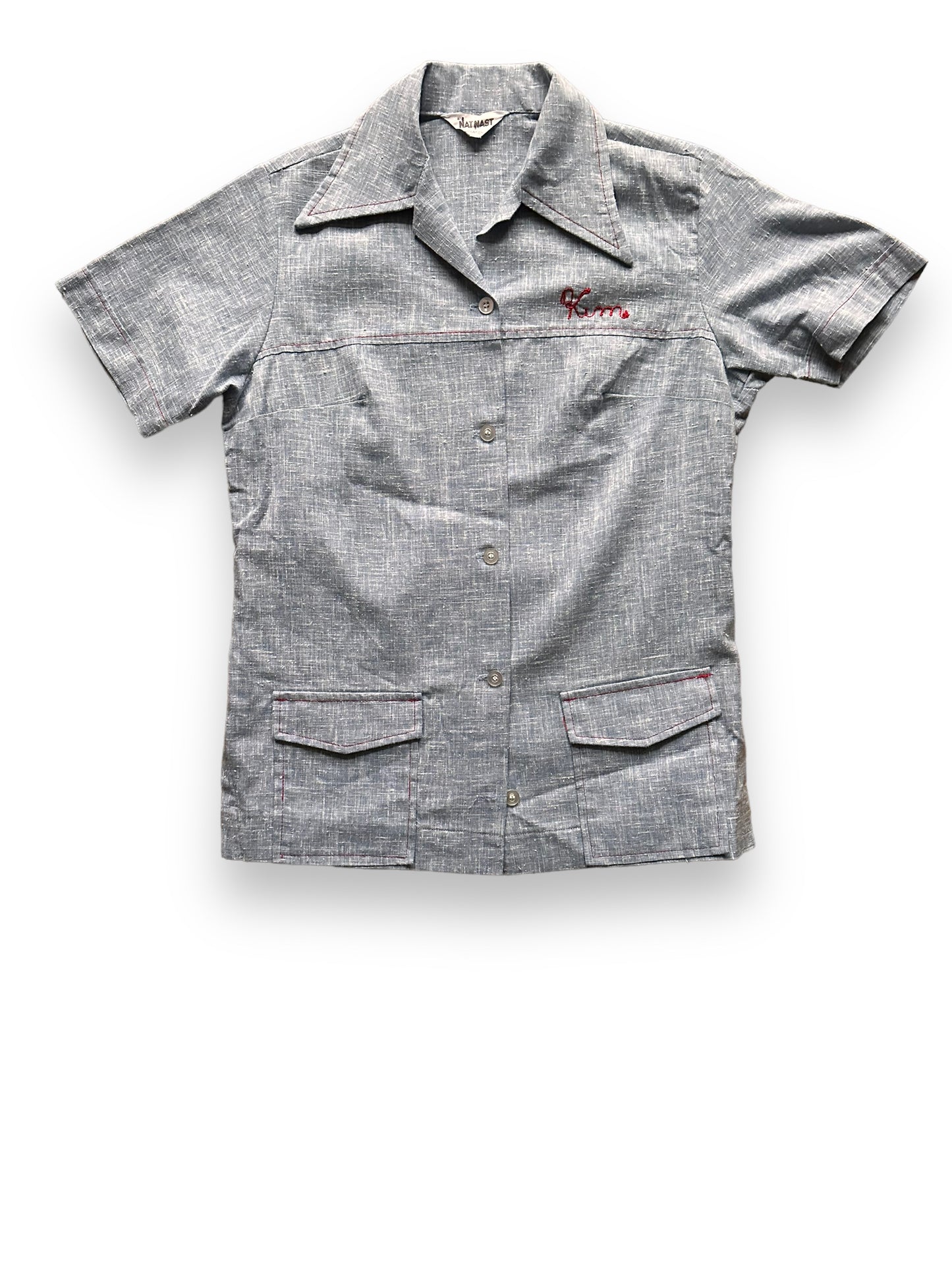 front of Vintage Belton Star Herald Ladies Bowling Shirt SZ M | Vintage Bowling Shirt Seattle | Barn Owl Vintage Seattle