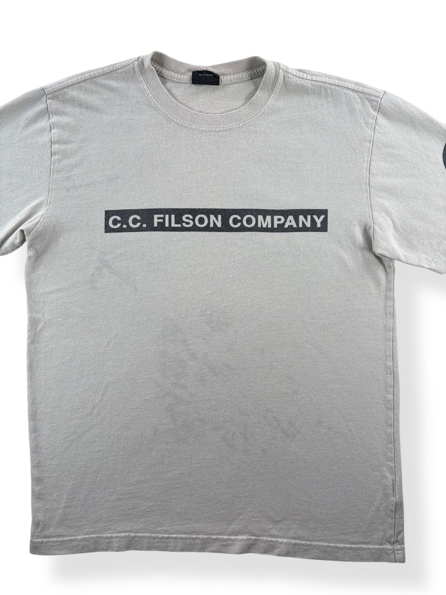 Front Close Up of Modern Filson Through Any Weather Tee SZ M