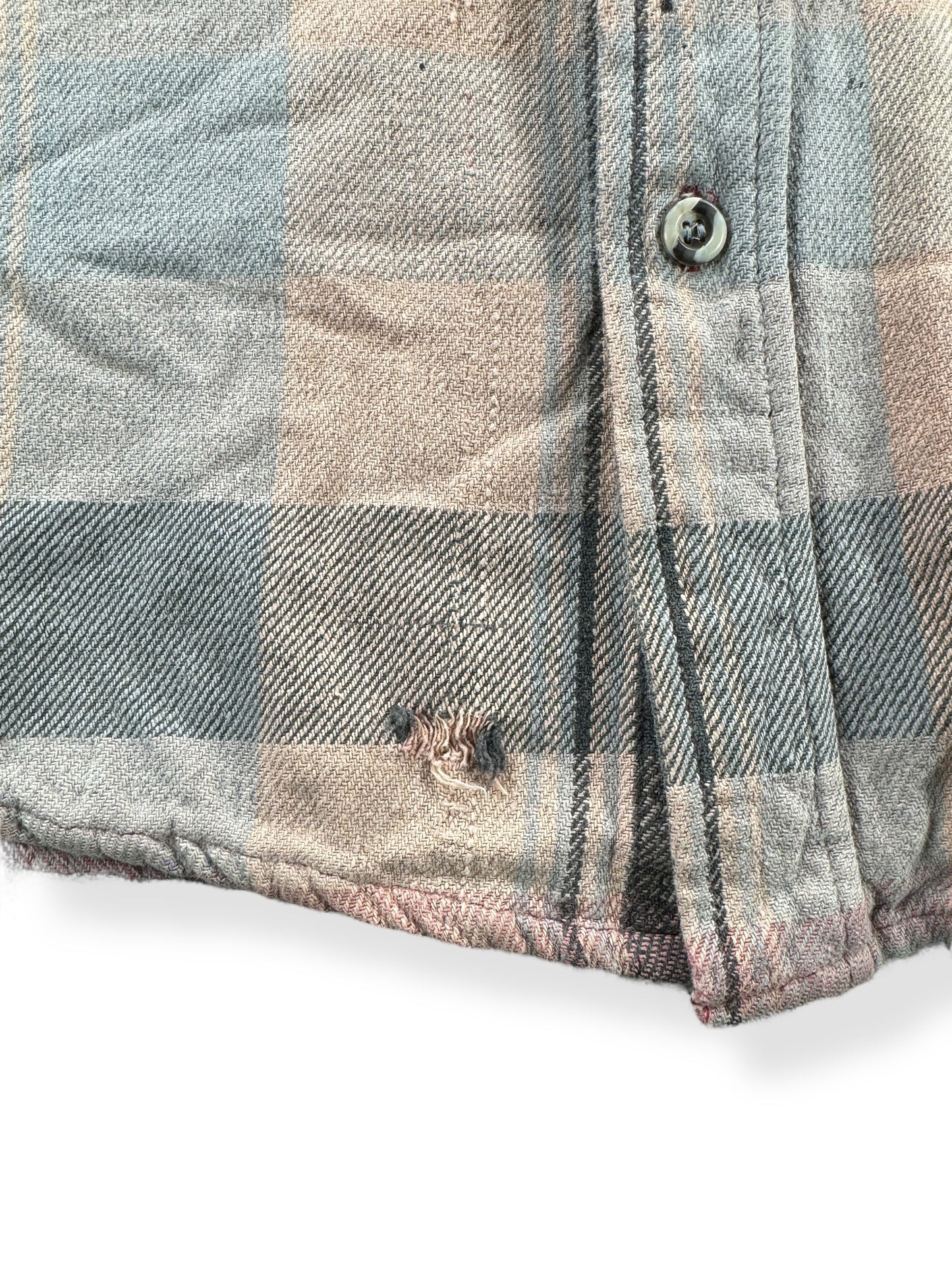 Hole on Vintage WearGuard Faded Cotton Flannel SZ M