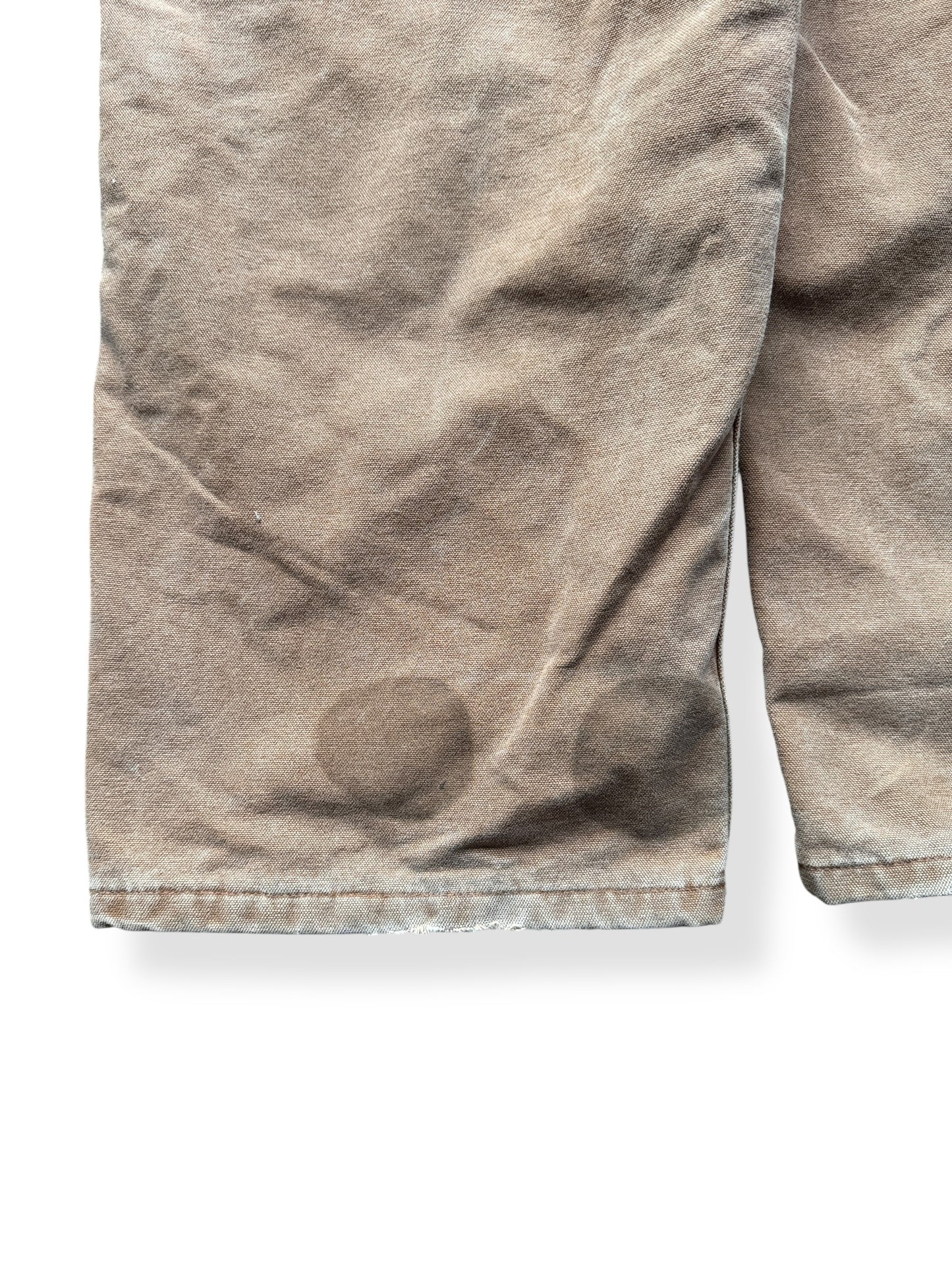 Back Leg Stains on Carhartt Flannel Lined Bib Overalls W44