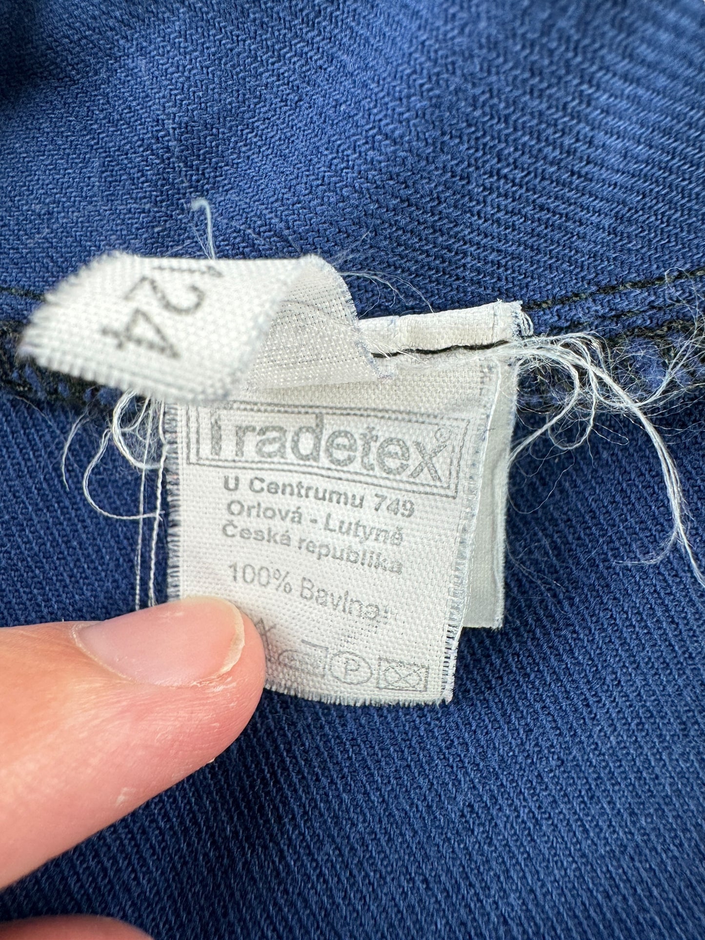 Tag on Vintage Tradetex Faded Euro Work Jacket SZ XXL