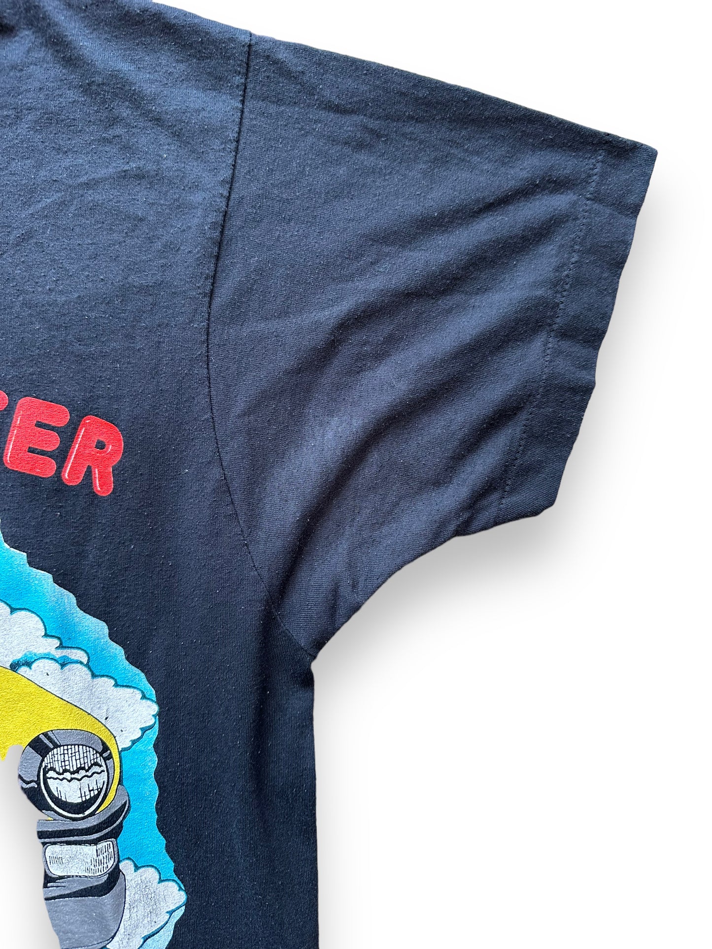 Slight Pitting on Left Armpit on Vintage Hank Williams Jr There's a Tear In My Beer Tee SZ L | Vintage Country Music Tees Seattle | Barn Owl Vintage Goods
