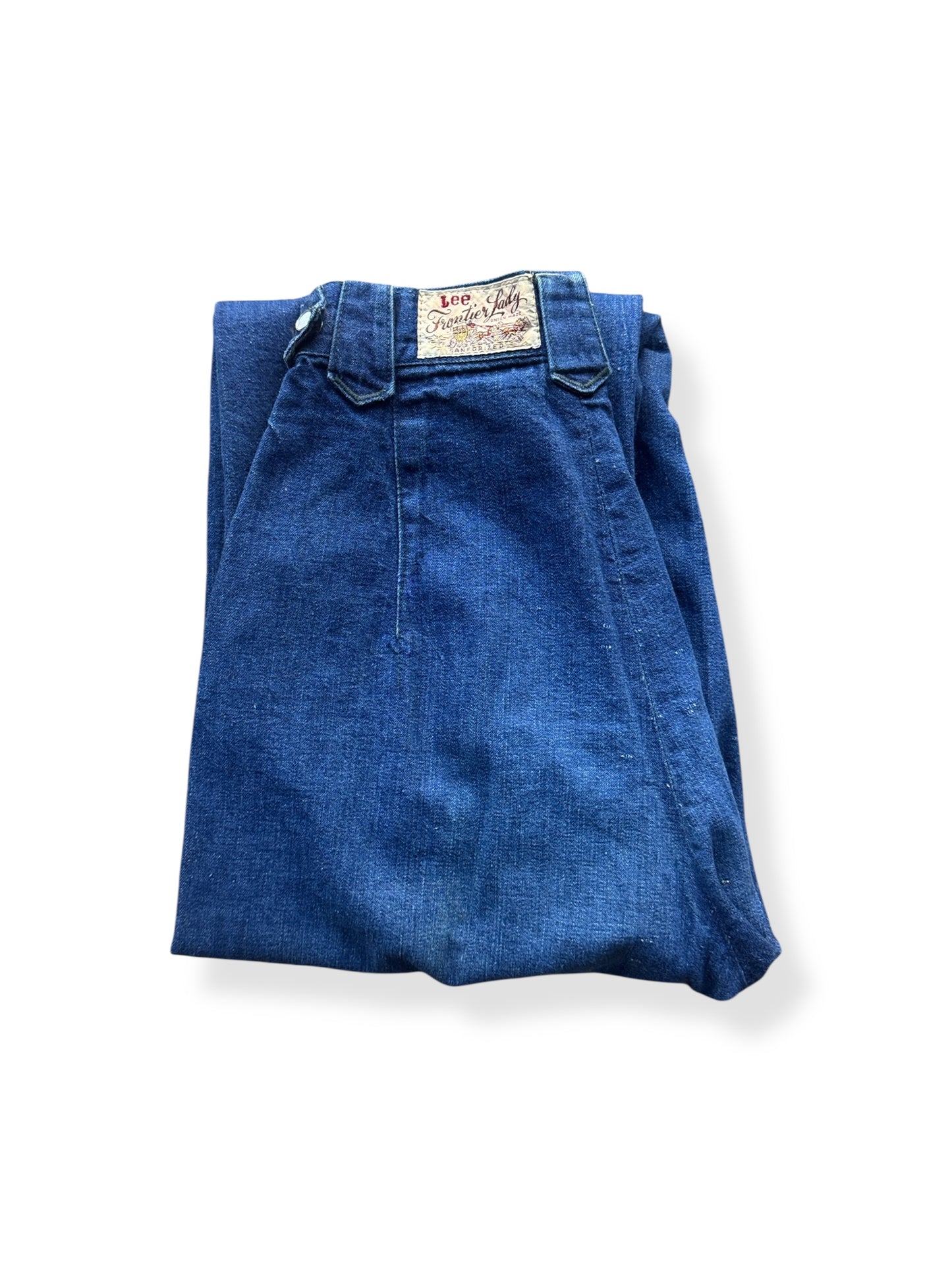 Folded Vintage Denim Lee Frontier Lady Side Zips W24
