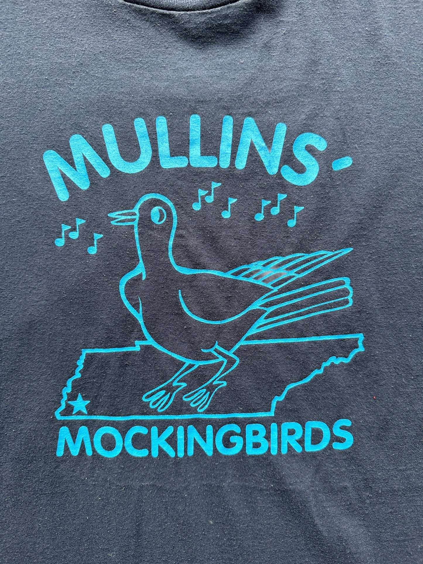 Front Graphic of Vintage Mullins Mockingbirds TN Tee SZ L