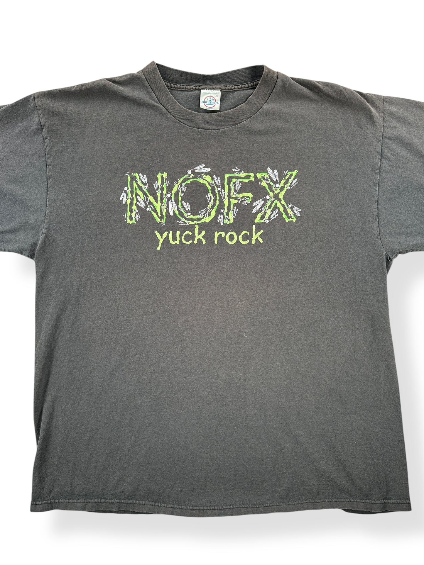 Front Close Up of Vintage 2002 NOFX Tour Tee SZ XL