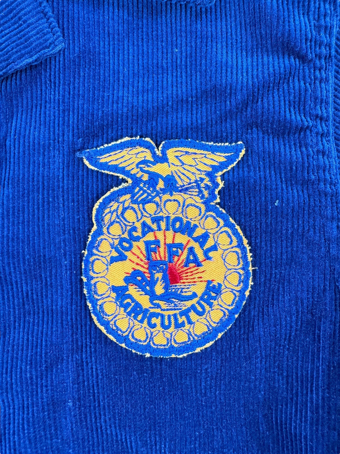 Patch on Vintage Harris Lake Park Iowa FFA Jacket SZ S