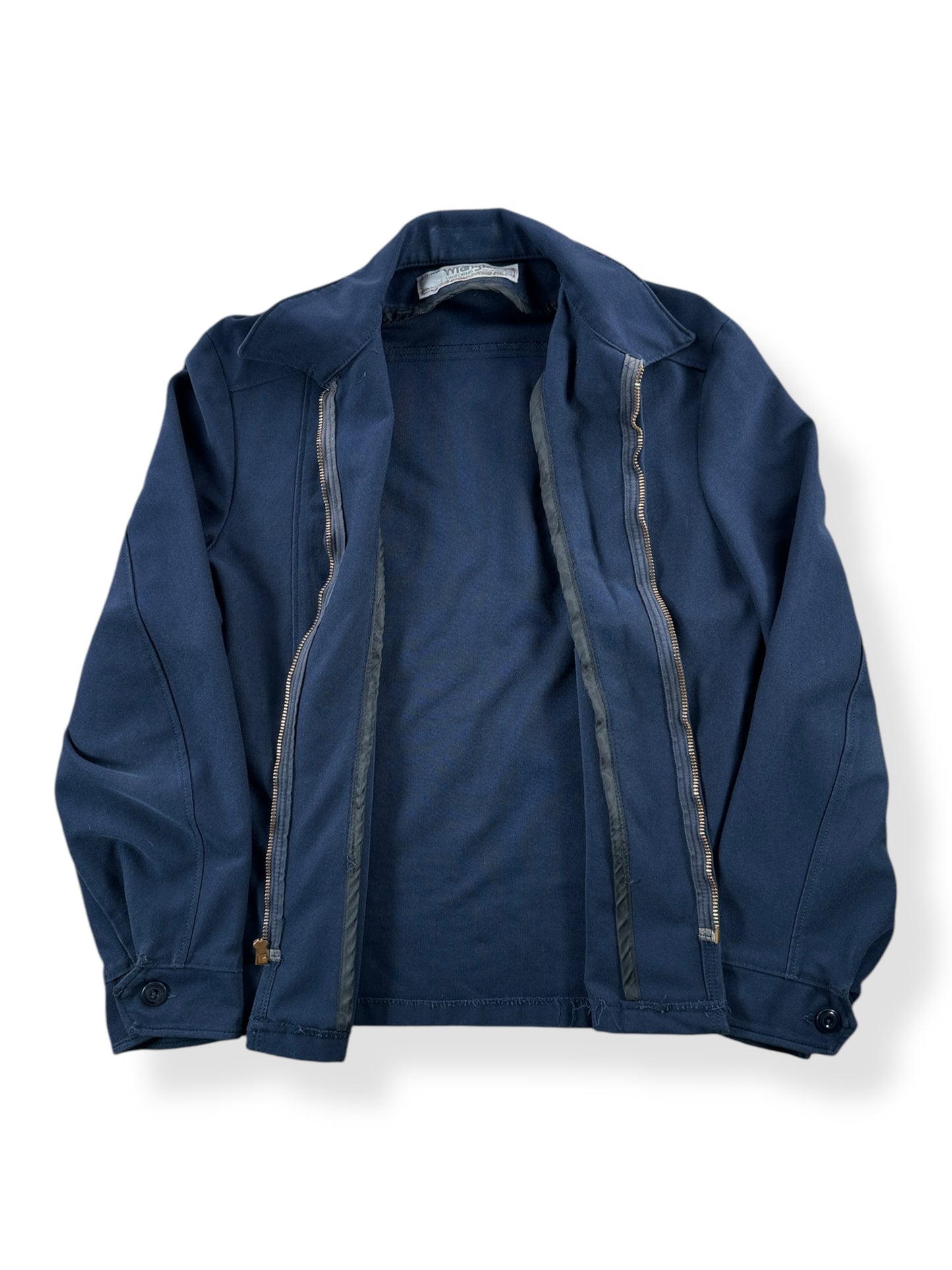 Inside of Vintage Blue Wrangler Gas Station Jacket SZ 40