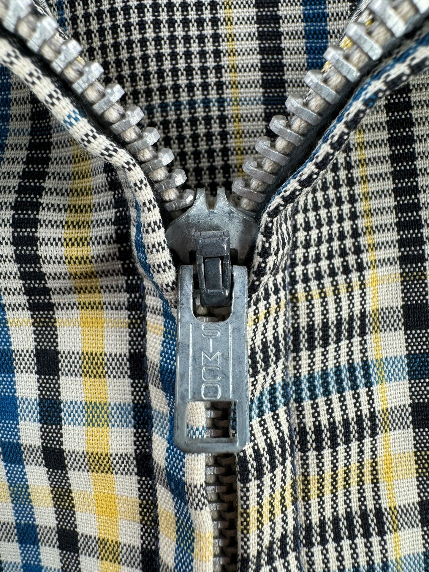 Zipper on Vintage Plaid Windbreaker Jacket SZ L