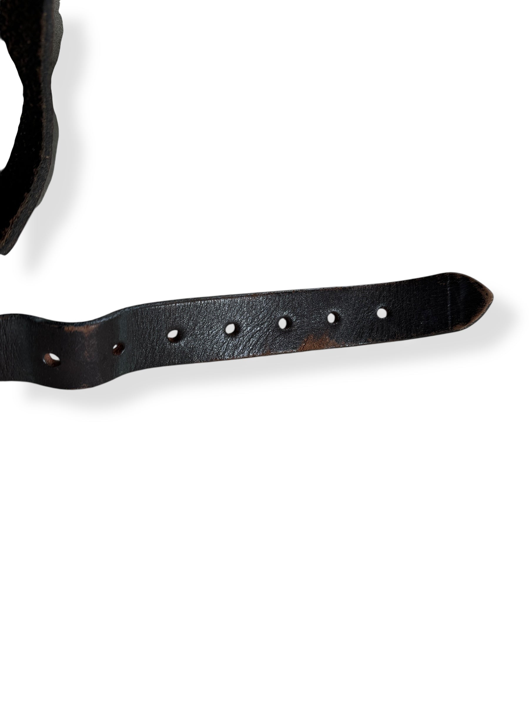 Scuff on Leather on Filson Otter Green Rugged Twill Medium Duffle