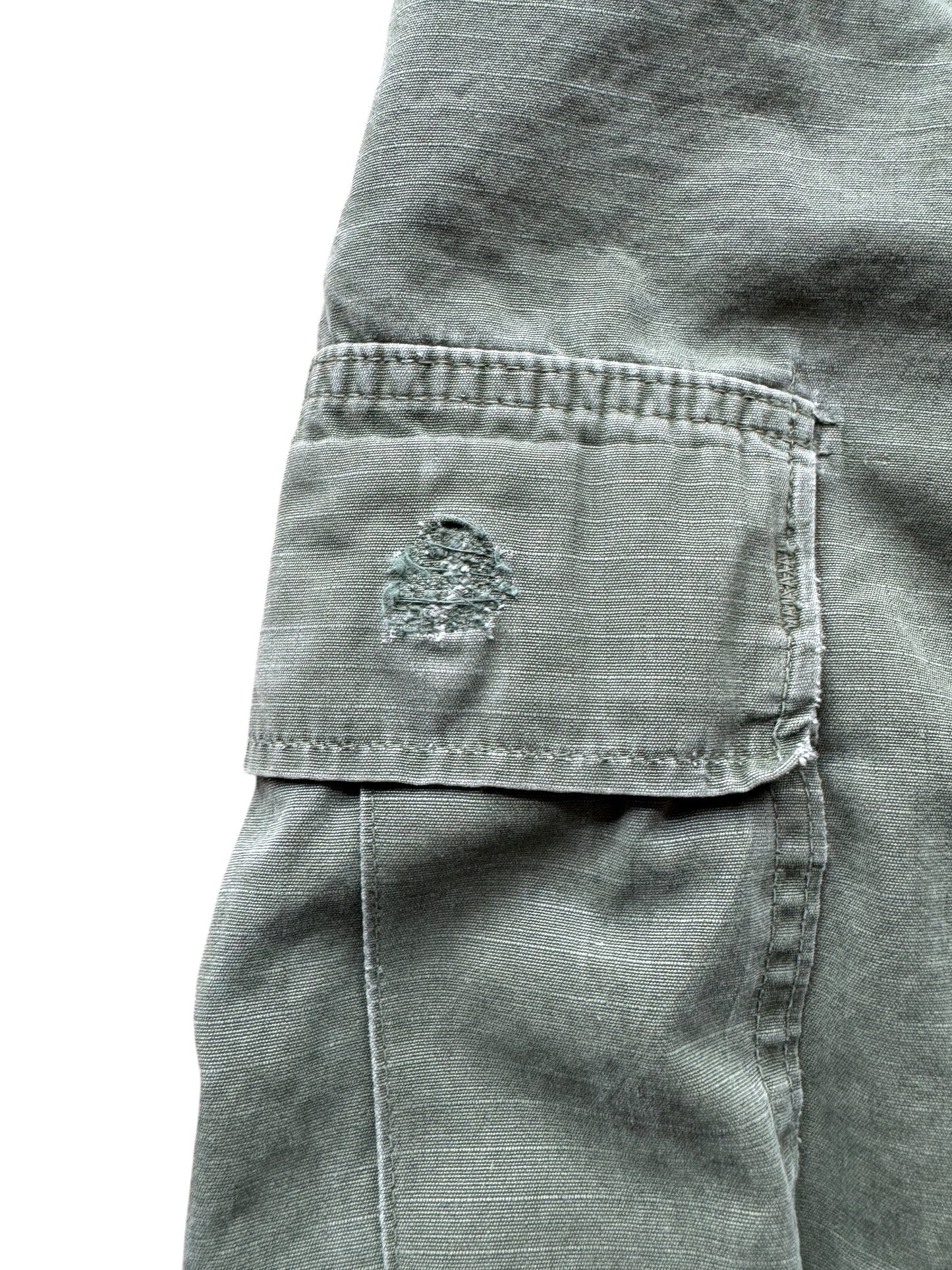Repair on Vintage Vietnam Era Rip Stop Poplin Field Trousers W38