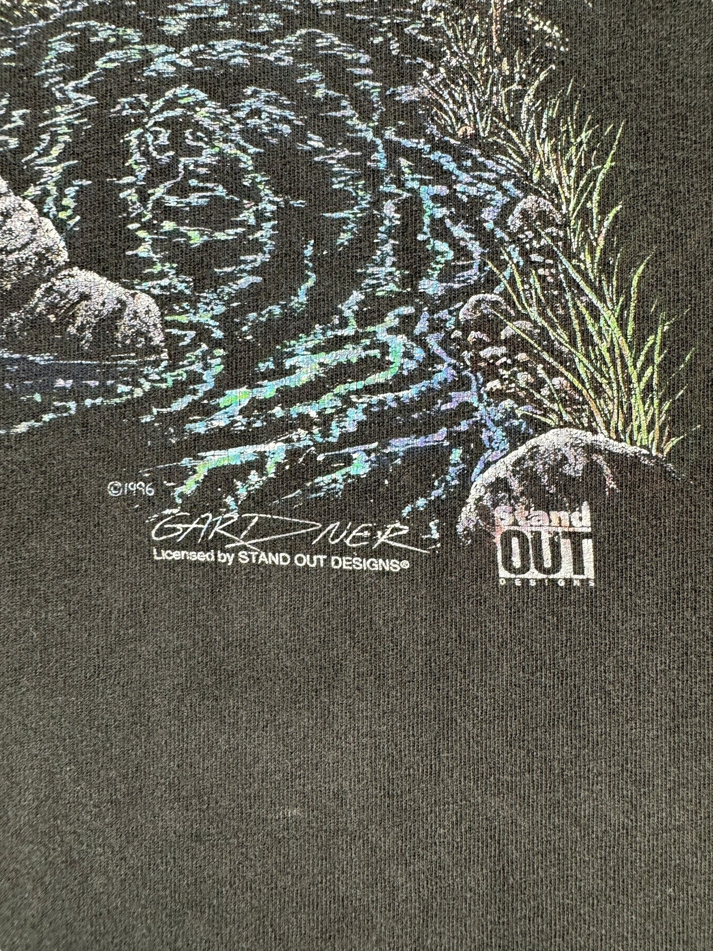 Trademark on Vintage Faded Bear Nature Tee SZ XL