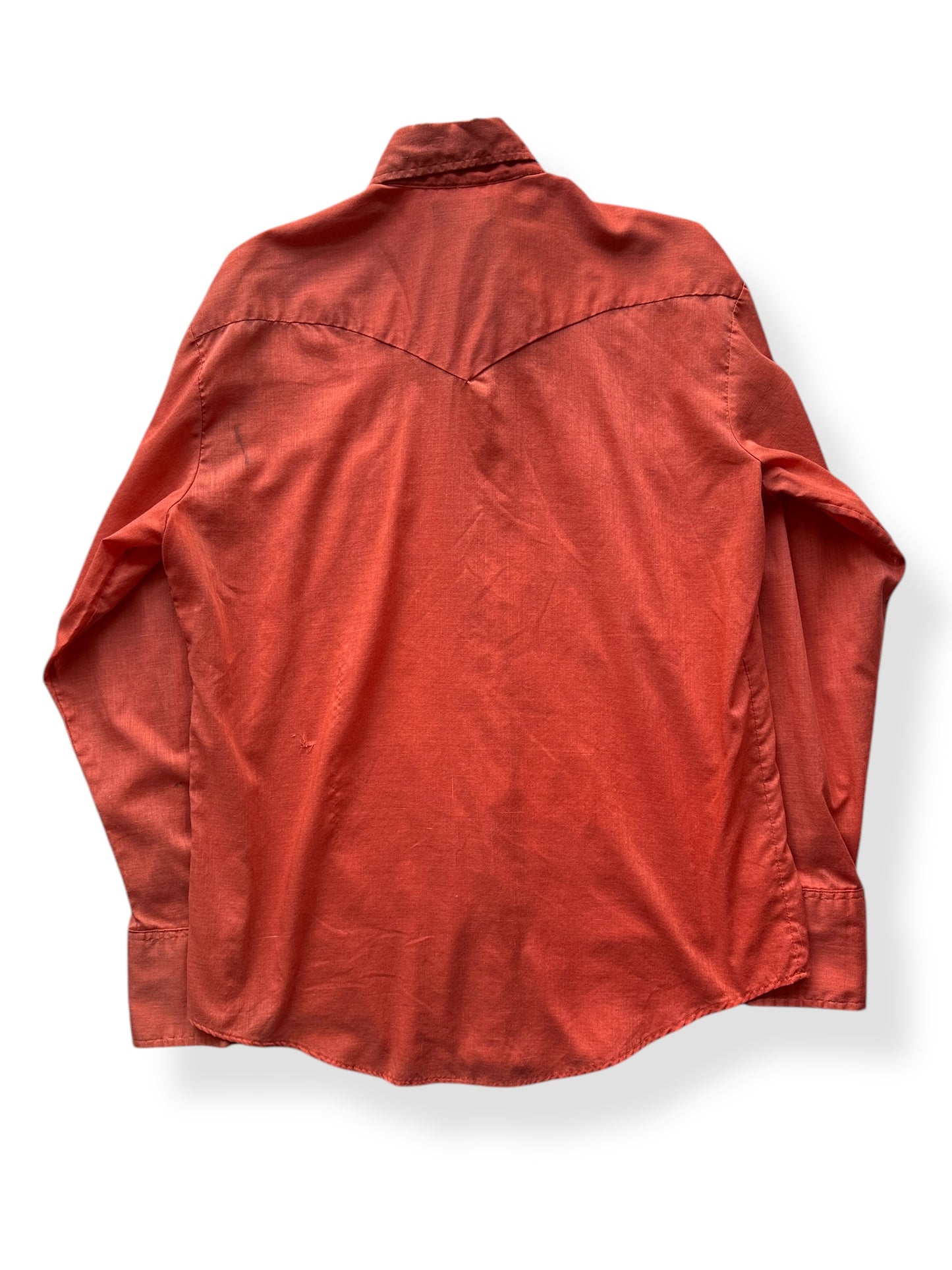 Back of Orange Urban Cowboy Pearlsnap SZ L