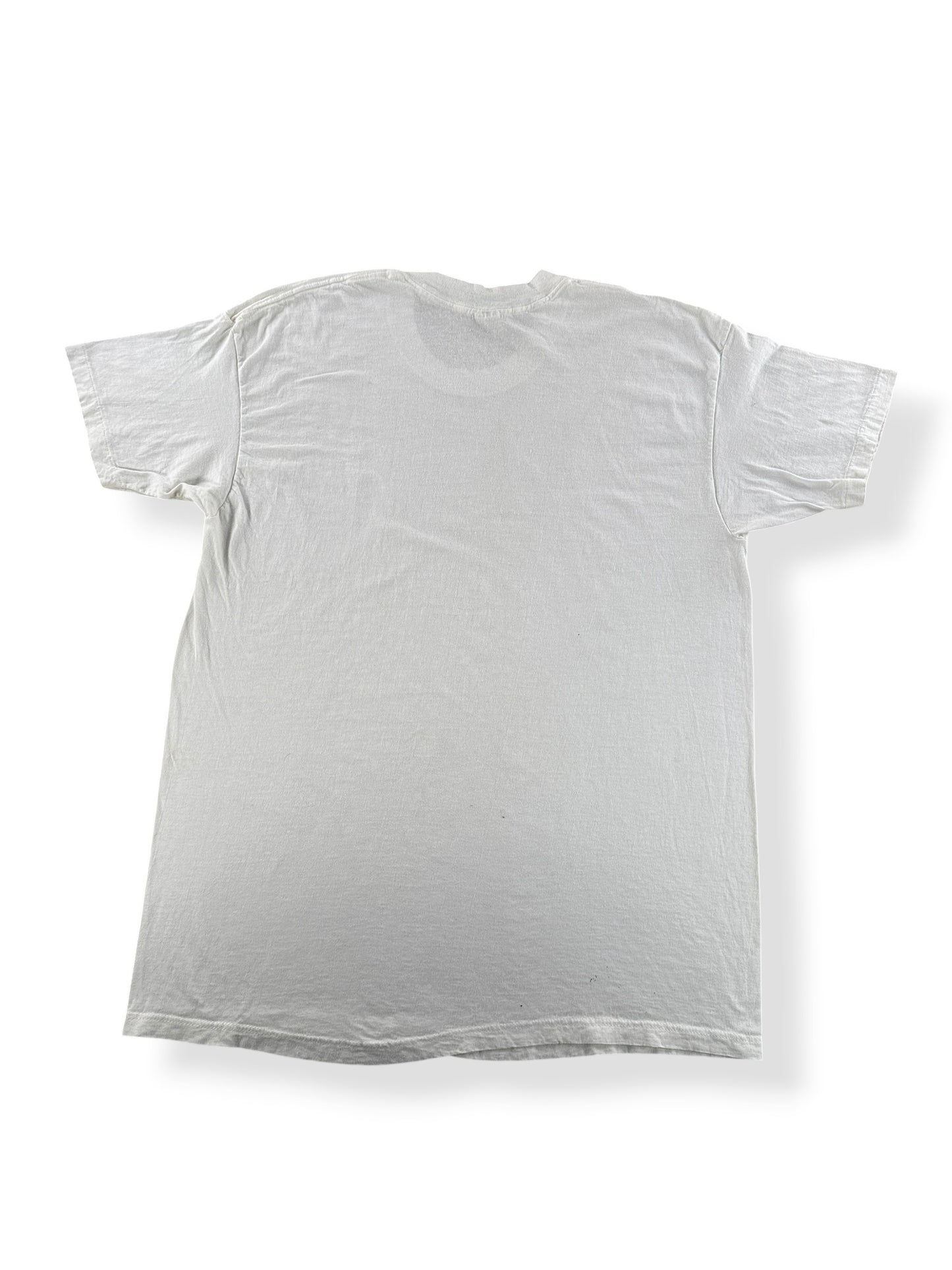 Back of Vintage Hanes Blank White Tee SZ XL (Fits L)