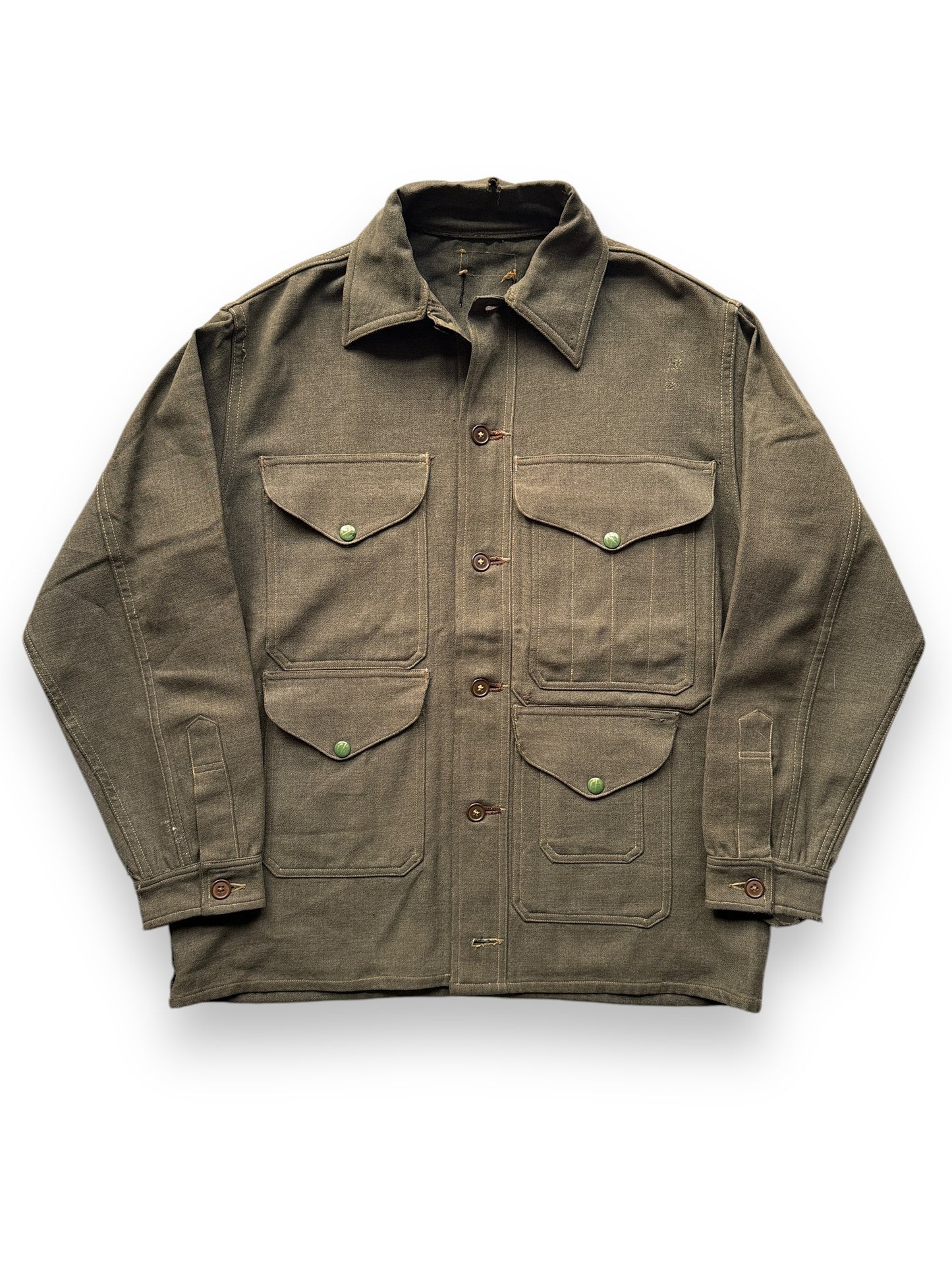 front of Vintage No Tag Filson Union Made Whipcord Cruiser SZ 44