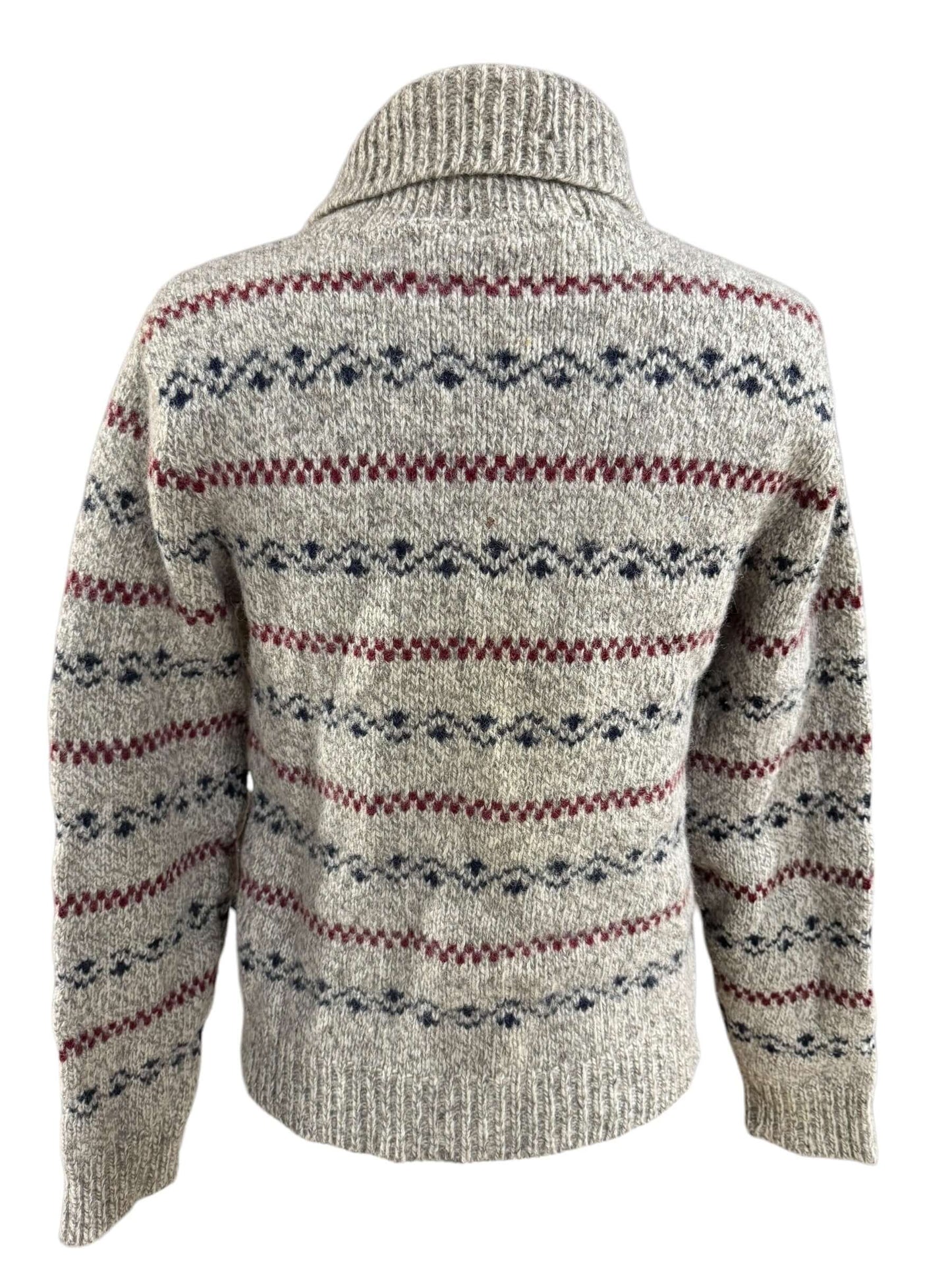Back view of 1980s Collared Preppy Sweater M