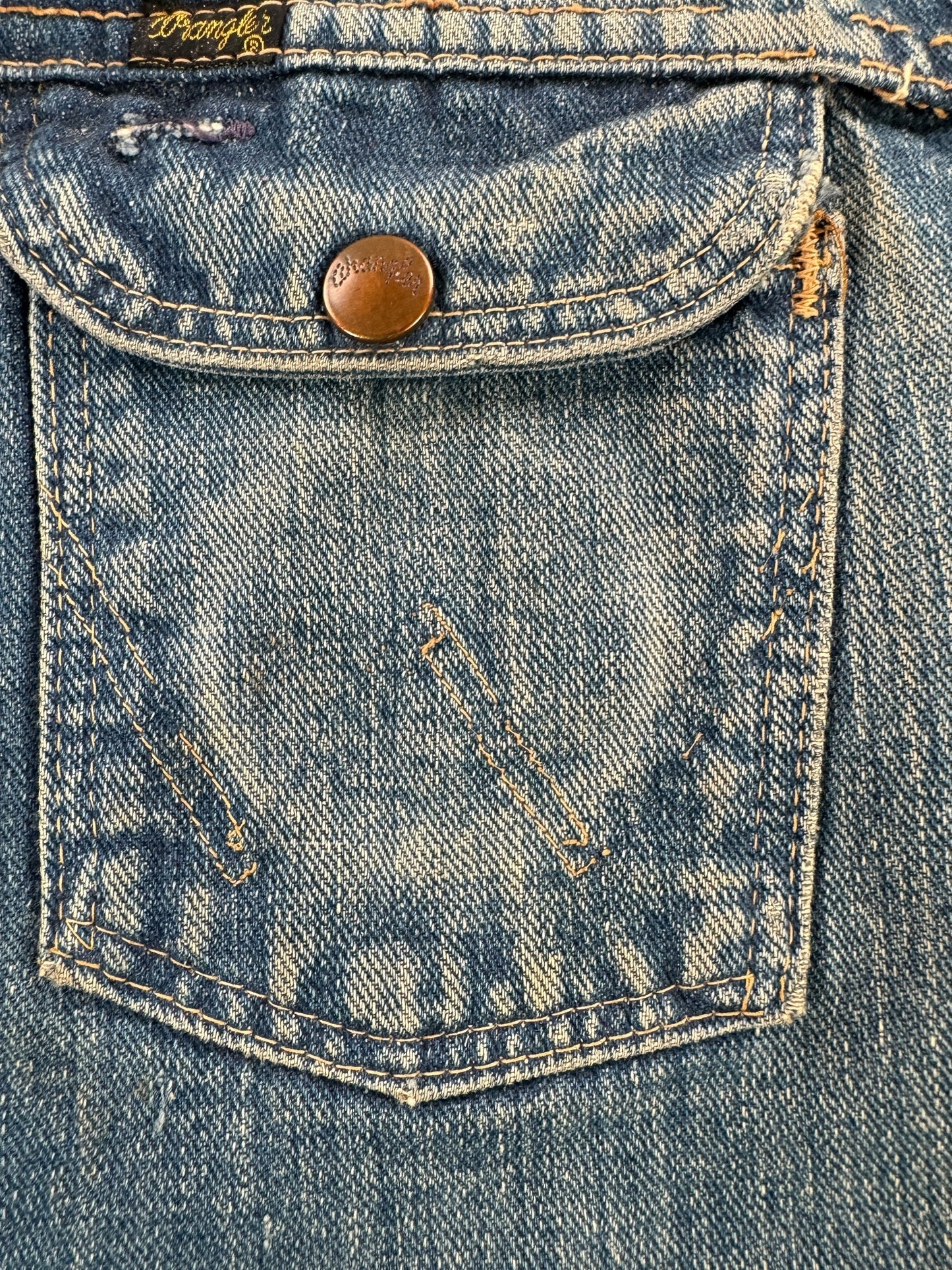 Dip Fade on Vintage Wrangler 24MJZ Jacket SZ 40