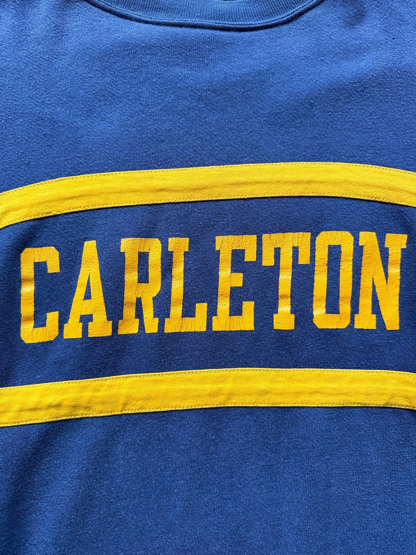 Front Graphic of Vintage Champion Carleton Crewneck SZ XL