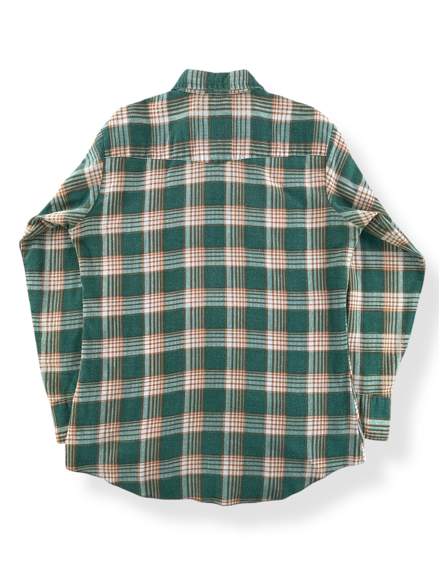 Back of Vintage Dee Cee Faded Cotton Pearl Snap SZ 16-34 (Fits L)