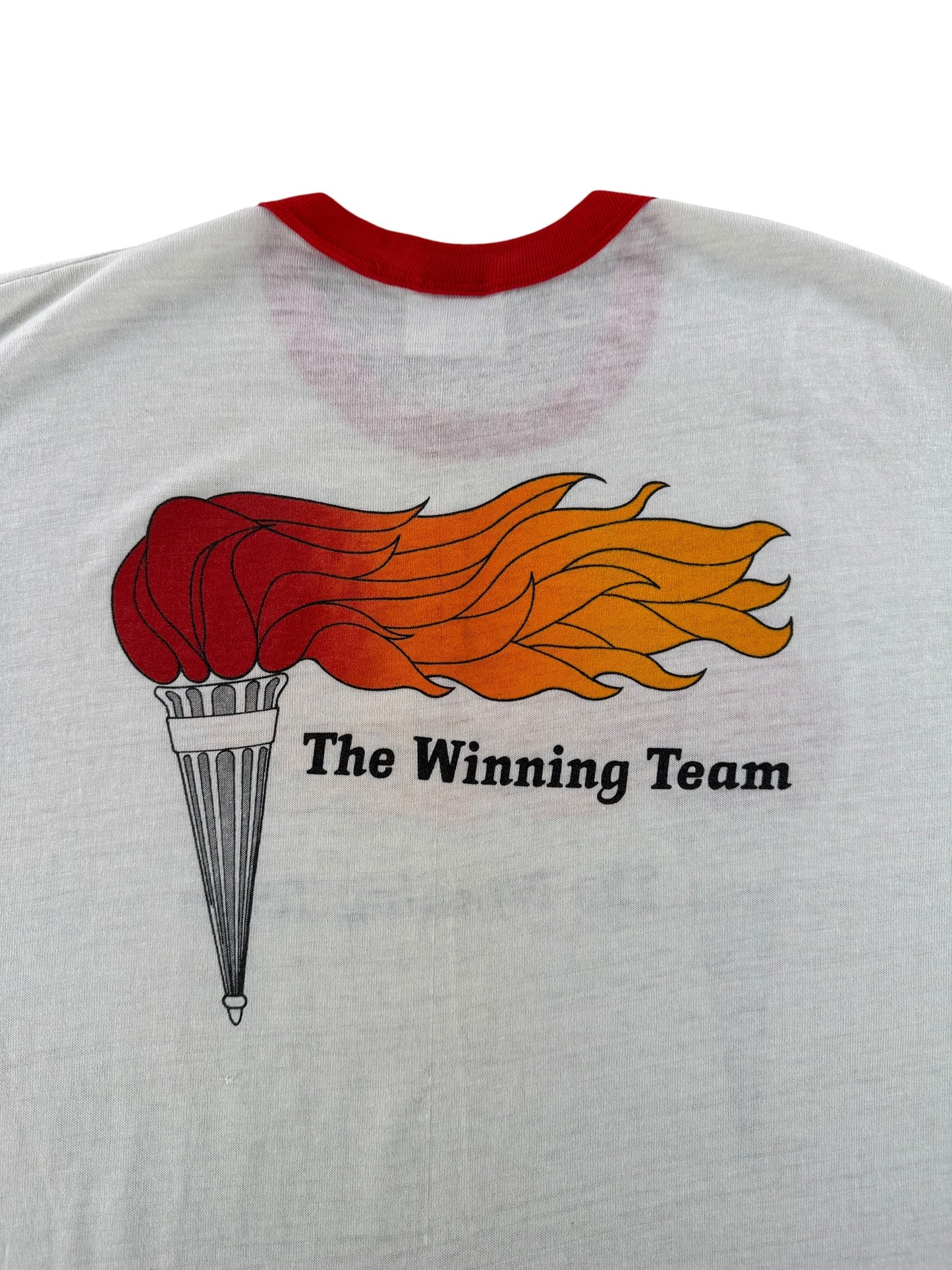 Back Graphic on Vintage The Winning Team Ringer SZ L