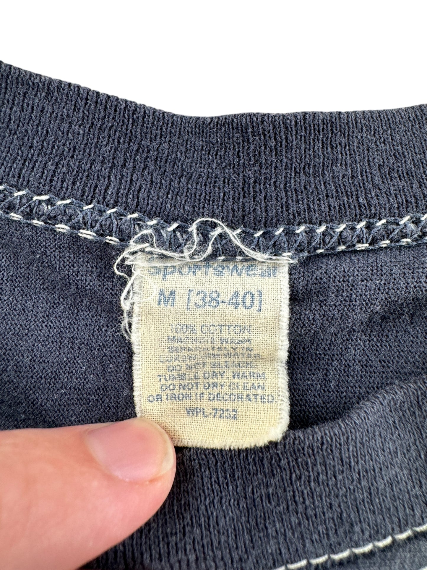 Tag on Vintage Mr Peabody Haavard Jersey SZ S