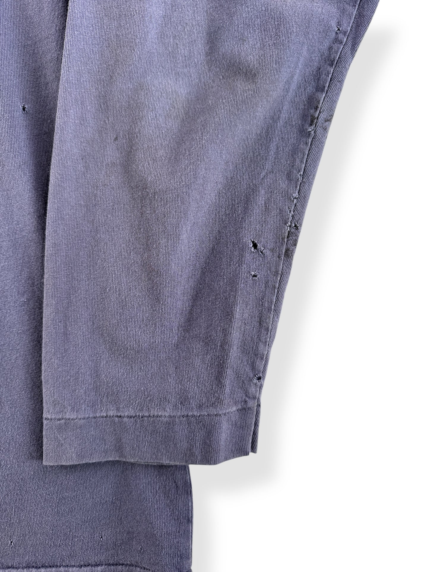 Holes on Sleeve of Modern Dehen Blue Long Sleeve Tee SZ L