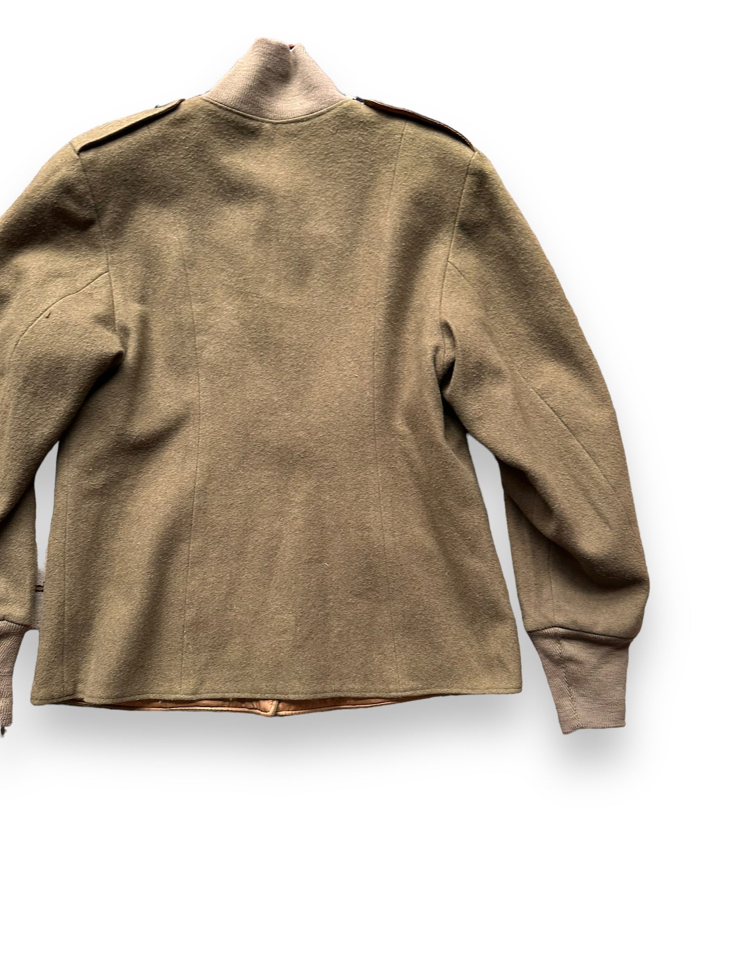 Right Rear View of Vintage WWII Era Womens Wool Field Liner SZ 14R | Vintage M-1943 Wool Jacket Seattle | Barn Owl Vintage Seattle