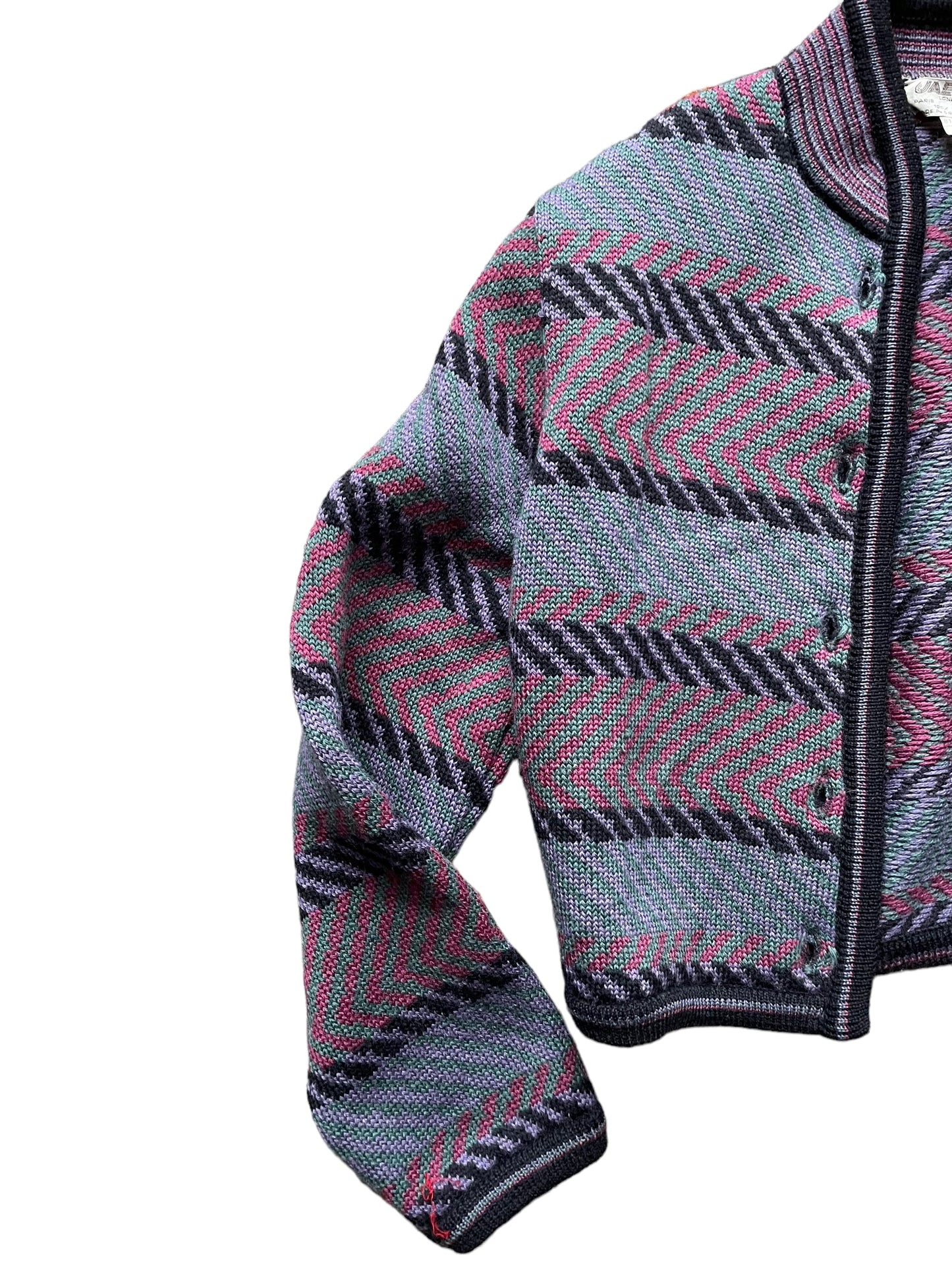 Front right side view of Vintage 1980s Jaeger Knit Cardigan XS | Seattle True Vintage | Barn Owl Ladies Vintage