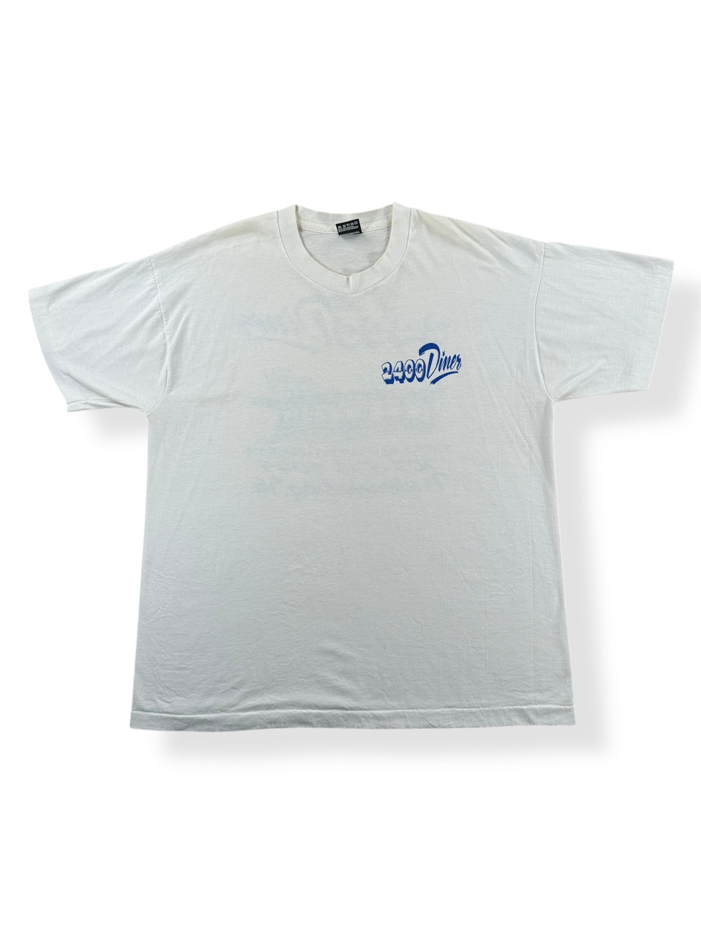 Front of Vintage 2400 Diner Fredericksburg VA Tee SZ XL