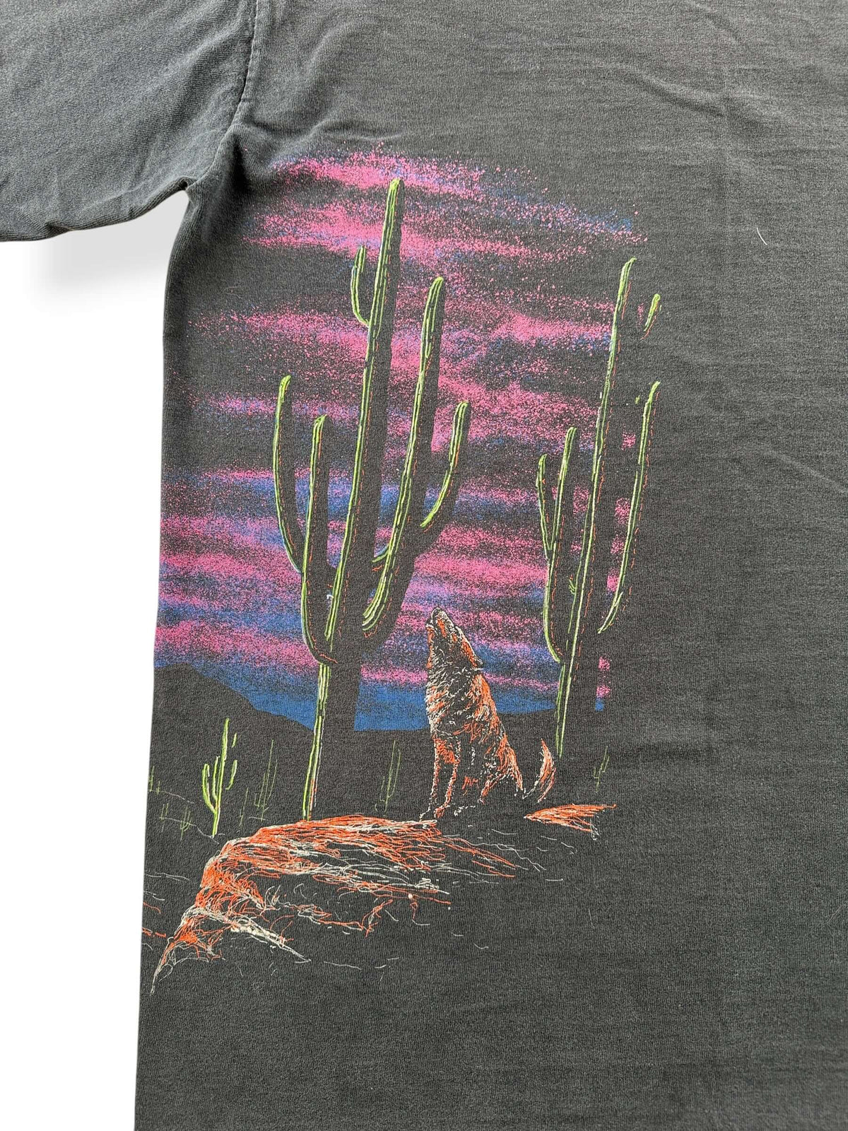 Back graphic on Vintage Hazelwood Wolf Tee SZ L
