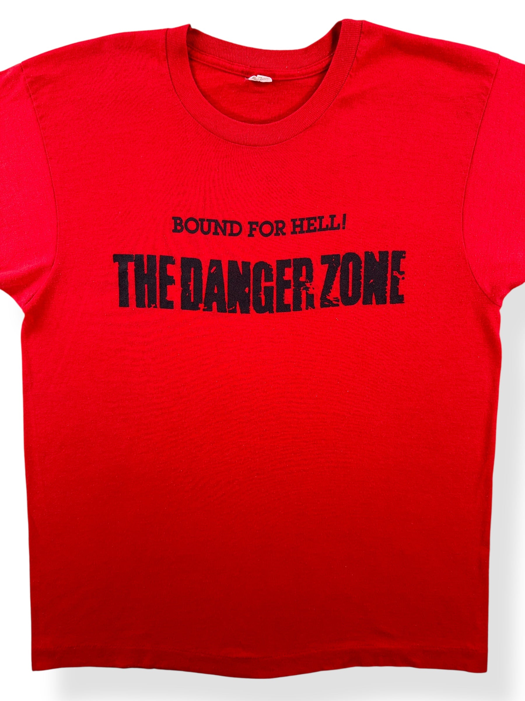 Front Close Up of Vintage Danger Zone Tee SZ M