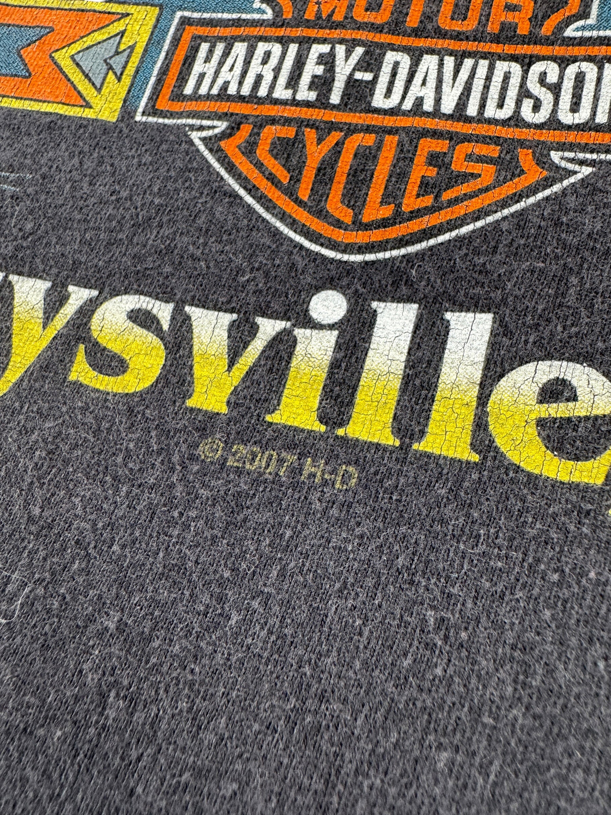 Copyright on 2007 Harley Davidson Marysville Tee SZ XL