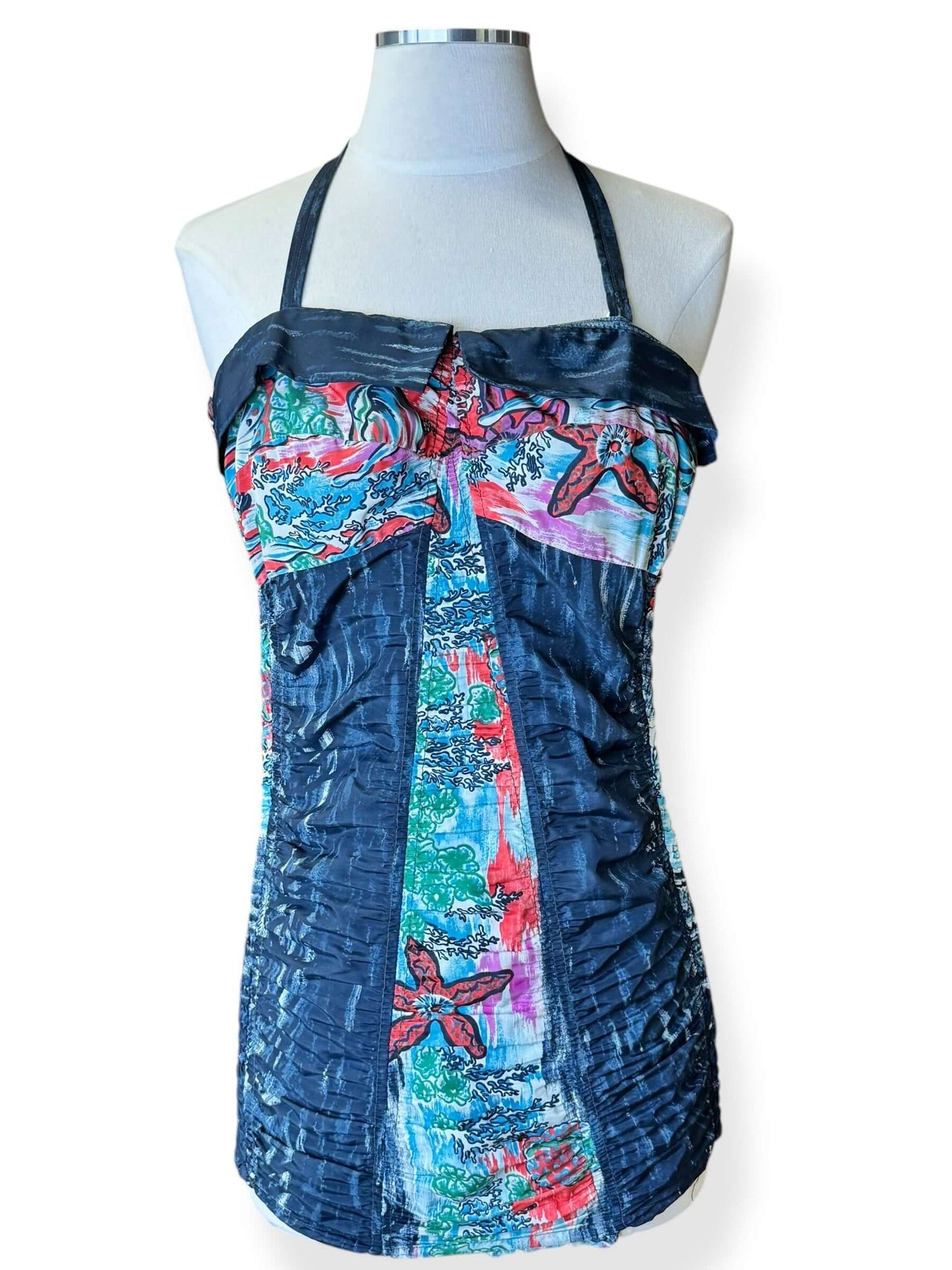 Front view of 1960s Miss Hawaii Playsuit M-L