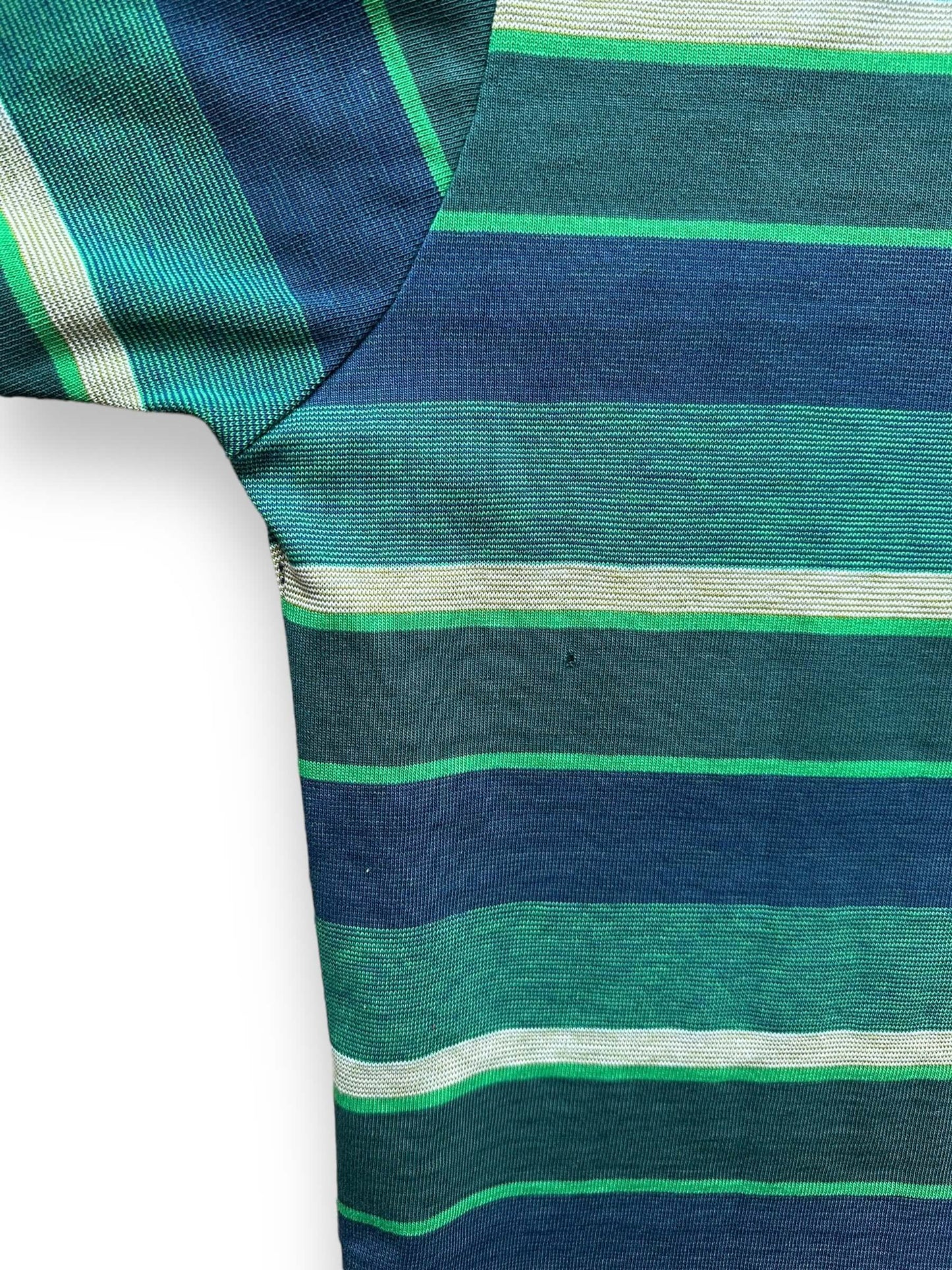 Small Hole on Rear of Vintage Surfer Striped Shirt SZ L | Barn Owl Vintage Seattle