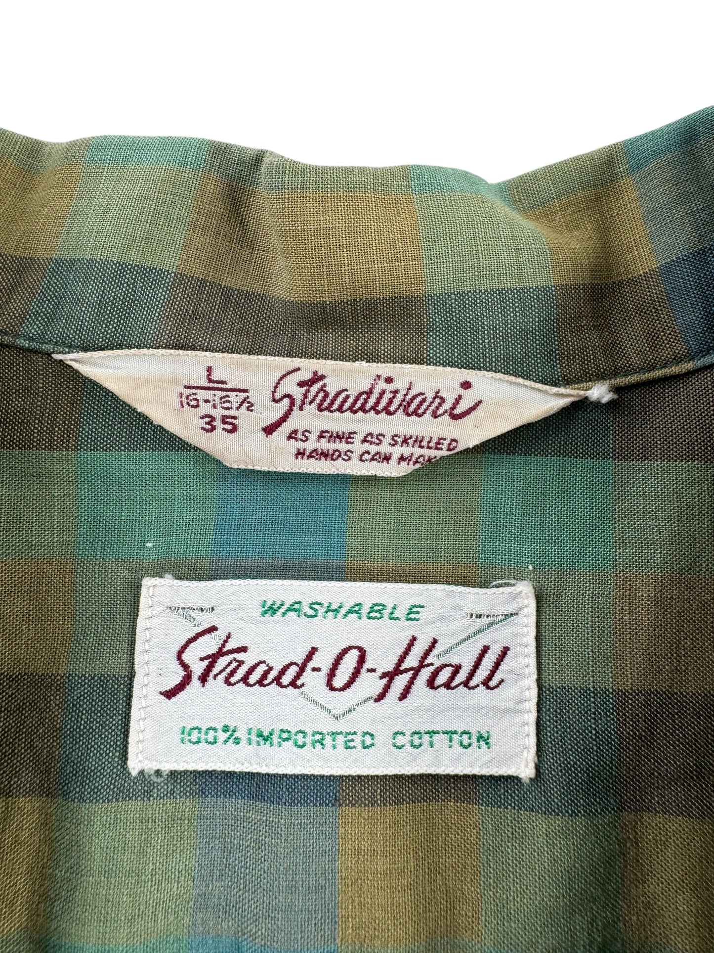 Tag on Vintage Da Vinci Loop Collar Shirt SZ L AS IS