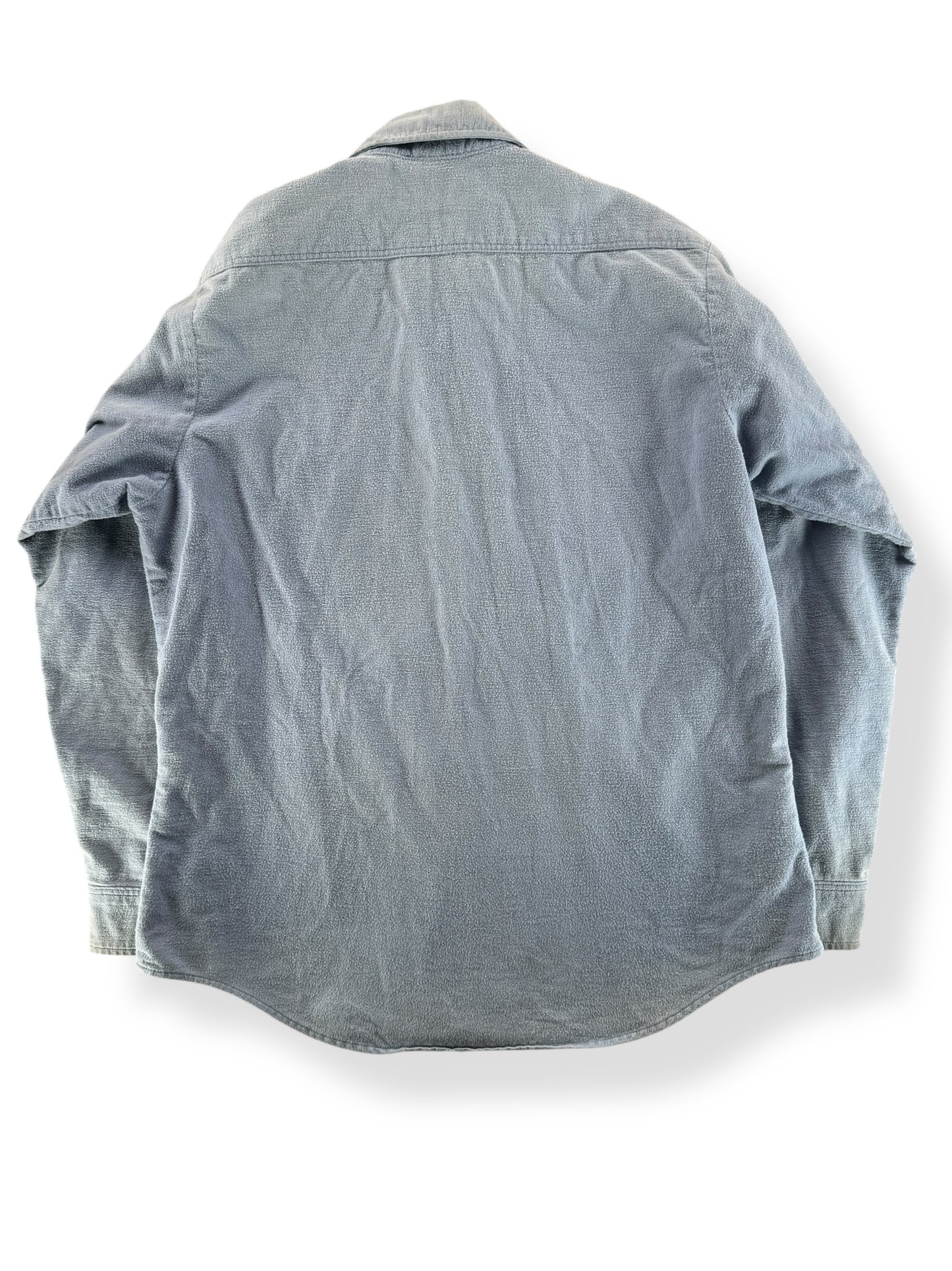 Back of Vintage Prentiss Blue Chamois Shirt SZ L