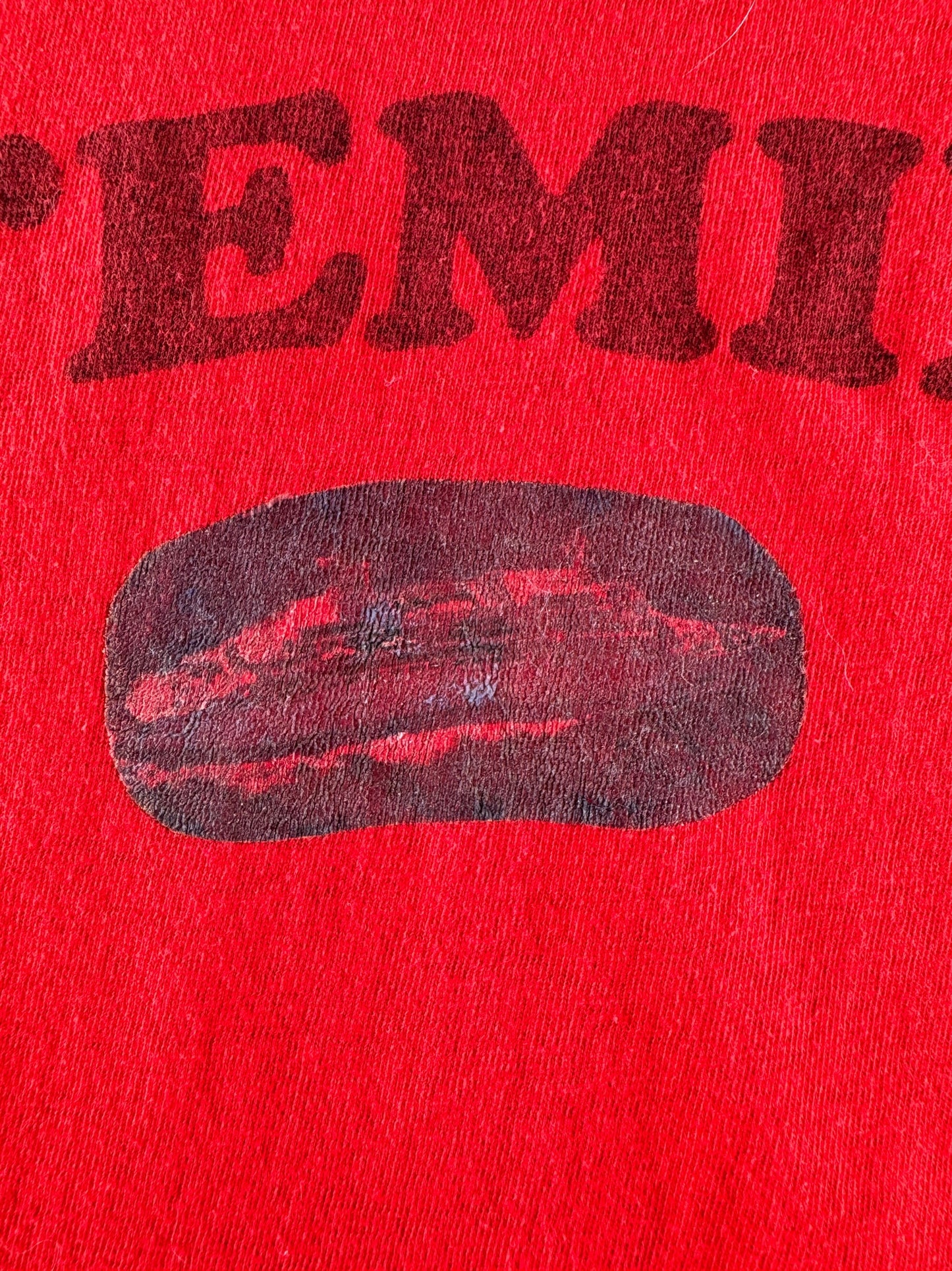 Cruise Ship Graphic on Vintage Interesting Everett Pocket Tee SZ S