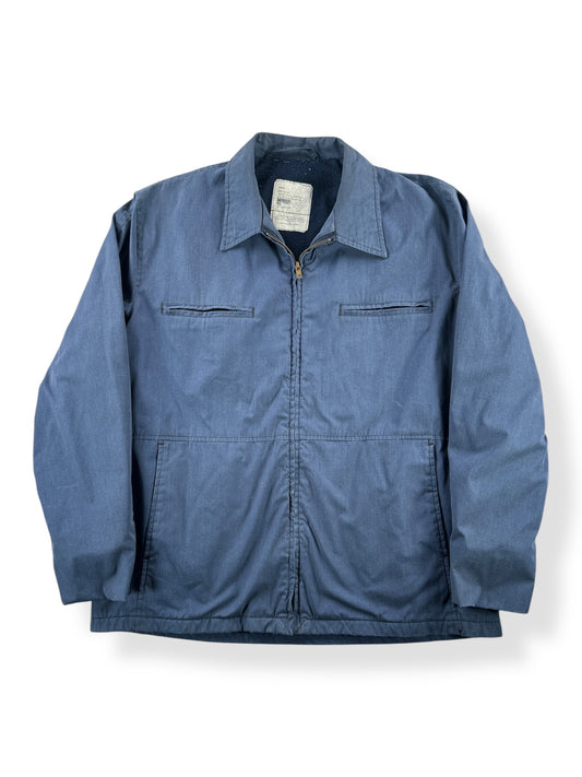 Front of Vintage USN Utility Jacket Dark Blue SZ 46L