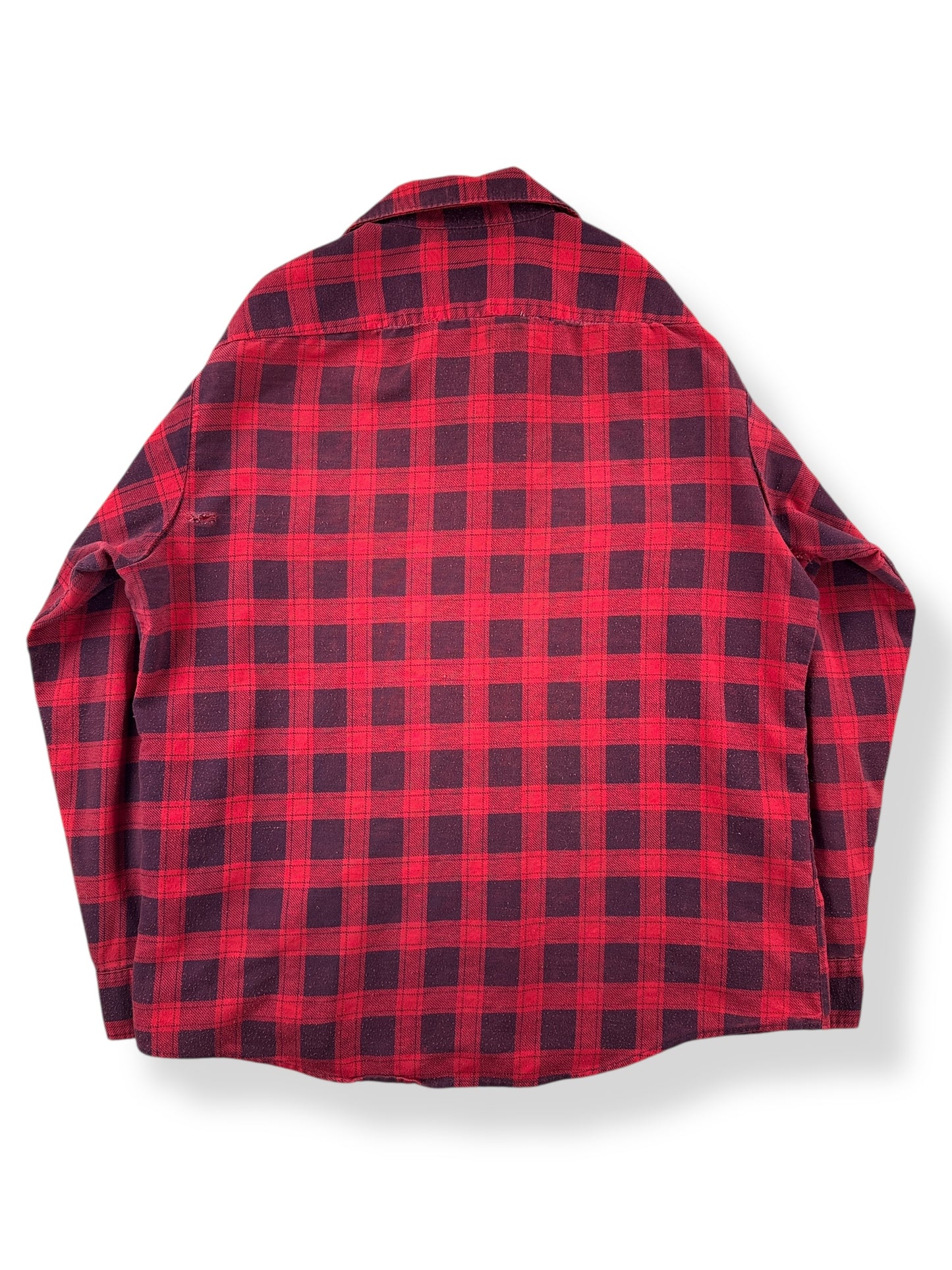 Back of Vintage Sears Fieldmaster Cotton Flannel SZ XL AS IS