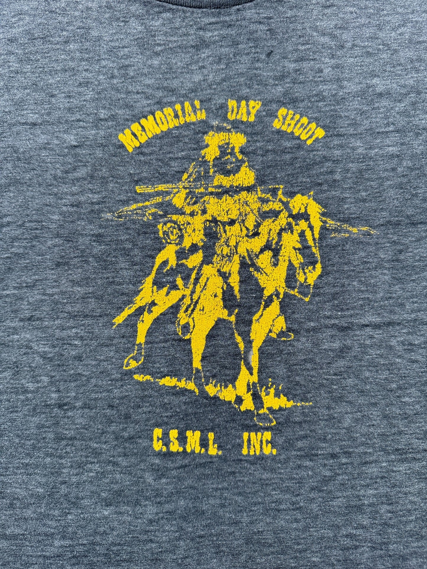 Graphic of Vintage Memorial Day Shoot Faded Tee SZ M
