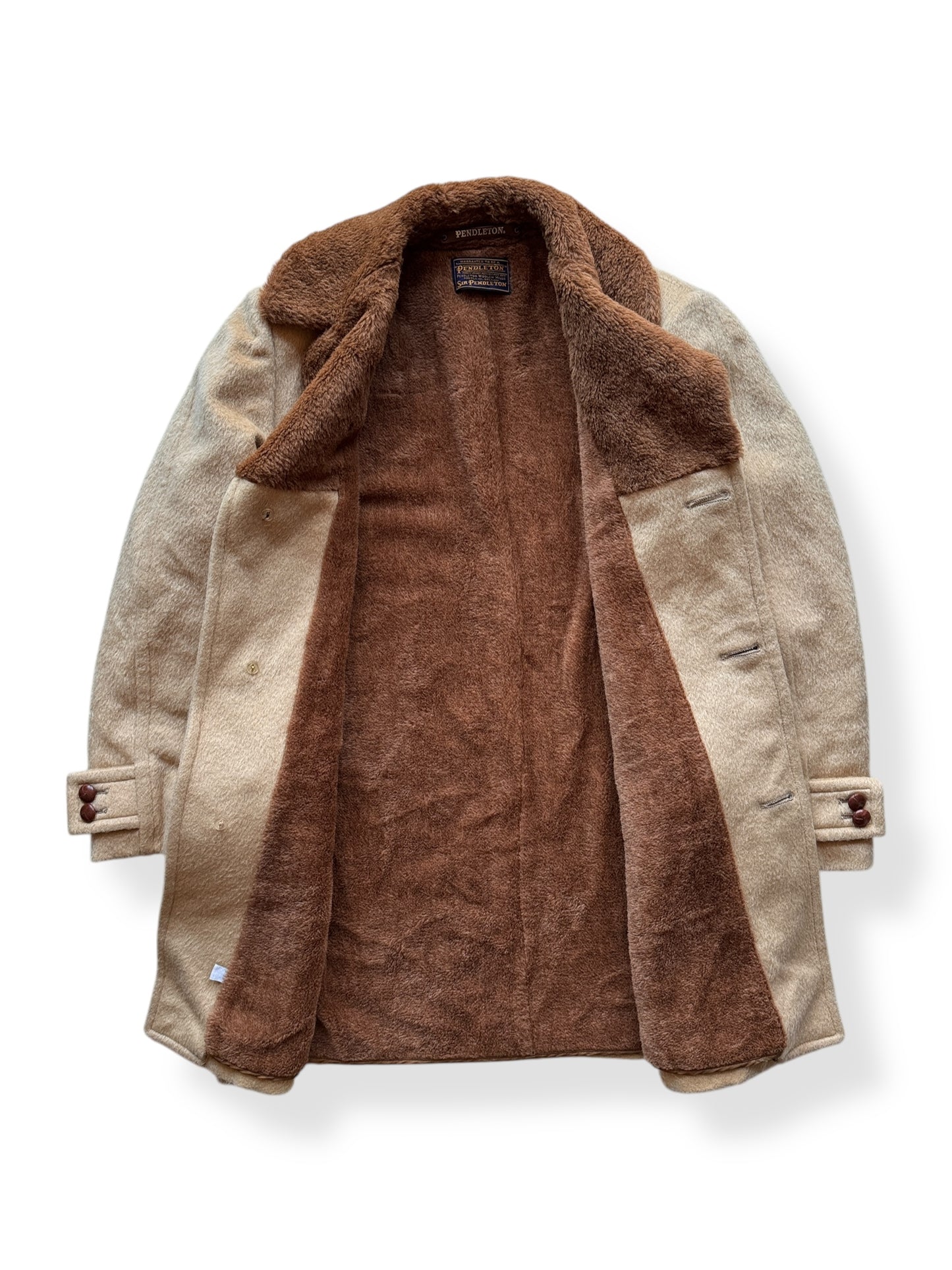Inside of Vintage Sir Pendleton Camelhair Lined Jacket
