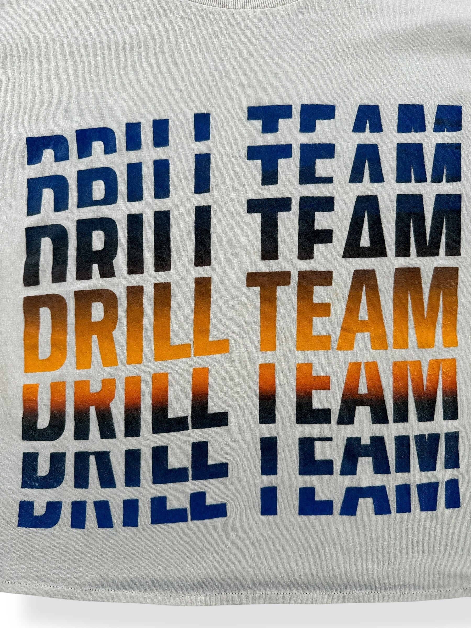 Front Graphic of Vintage Cropped Drill Team Tee SZ XS
