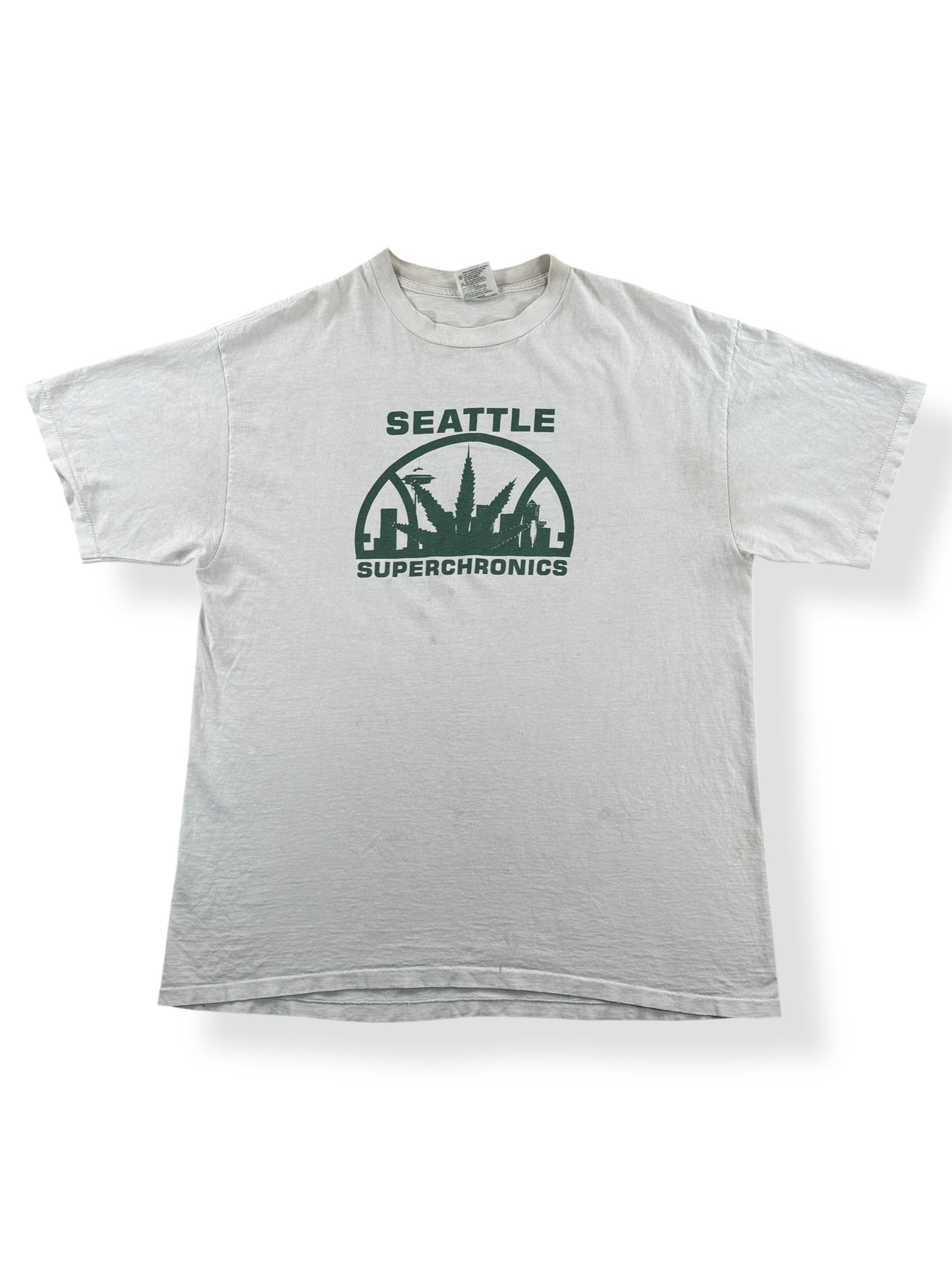 Front of Vintage 90s Seattle Super Chronics Tee SZ XL