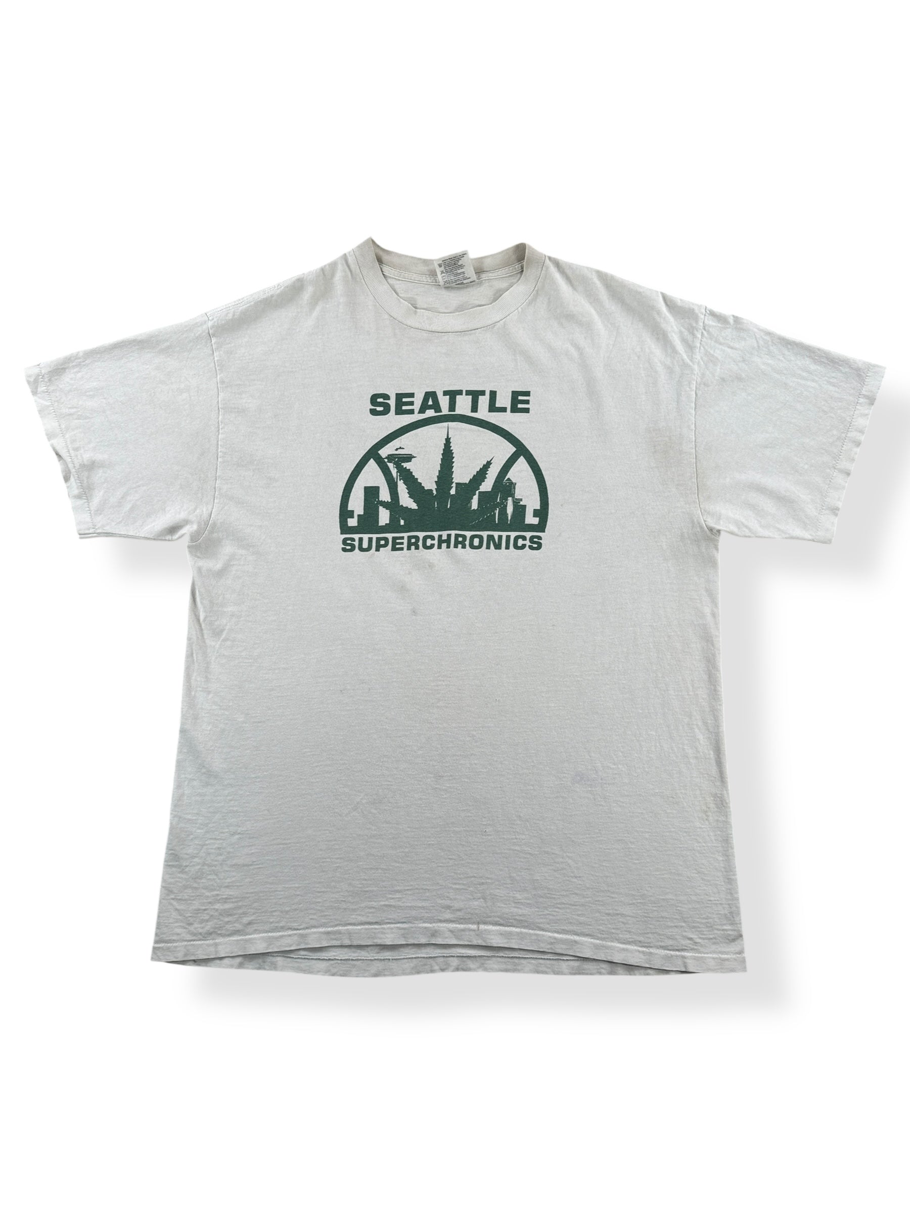 Front of Vintage 90s Seattle Super Chronics Tee SZ XL