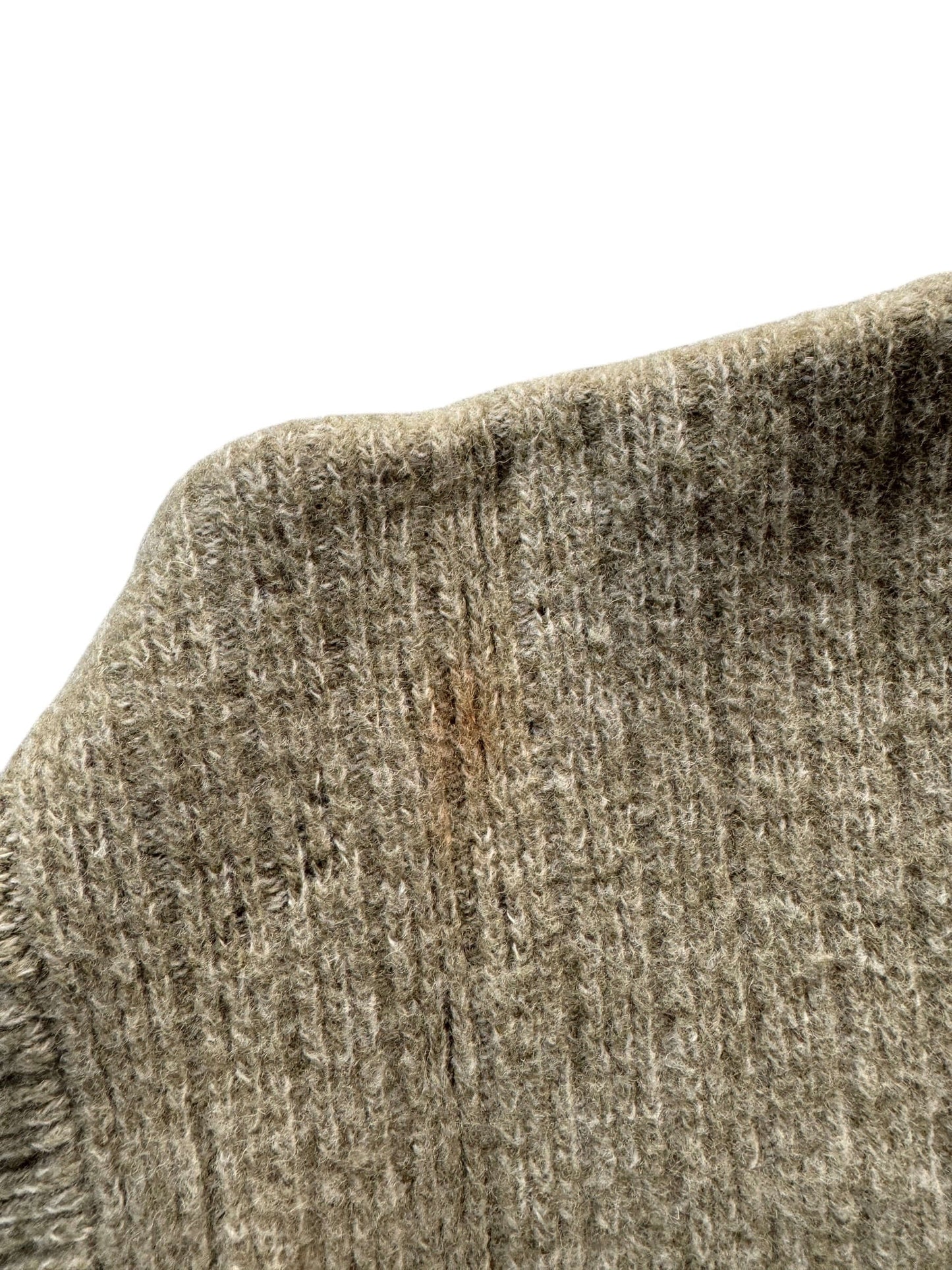 Stain on Left Shoulder of Shetland Wool Sweater SZ L