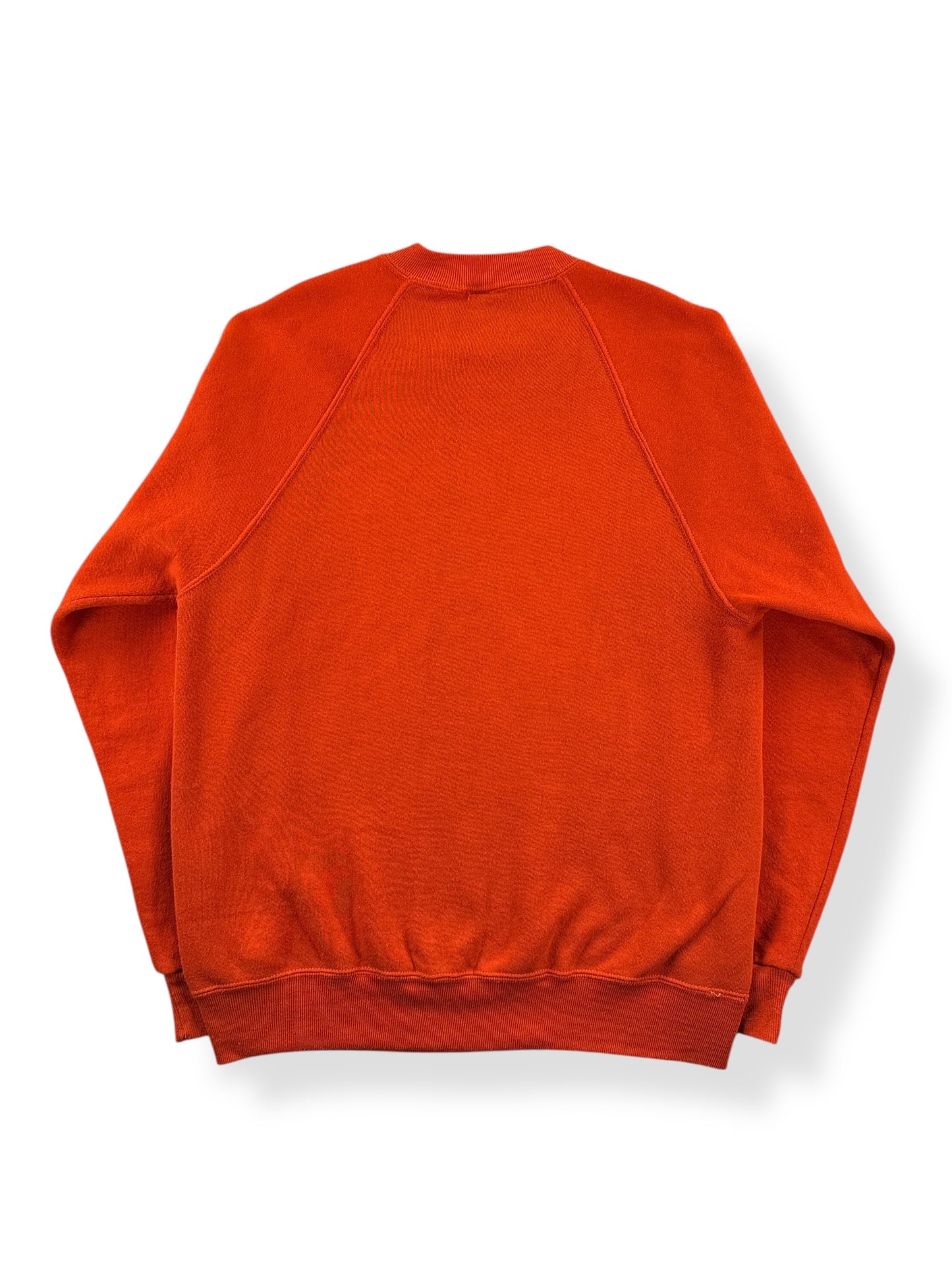 Back of Vintage Blank Orange Jerzees Crewneck SZ L (Fits M)