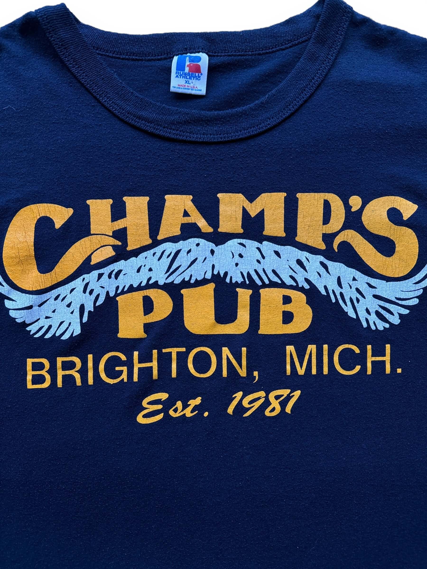 front graphic of Vintage Champ's Pub Tee SZ XL