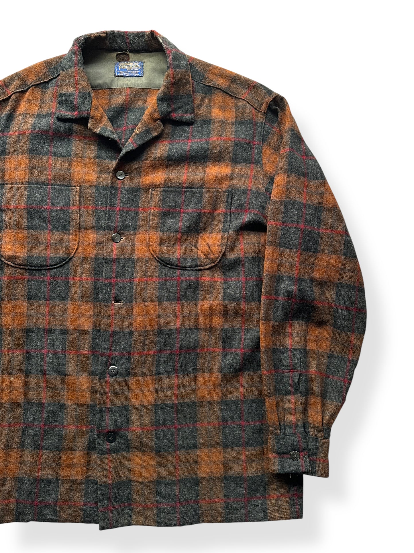 Front Left of Handmade Pendleton Woolens Shirt Jac SZ XXL AS IS
